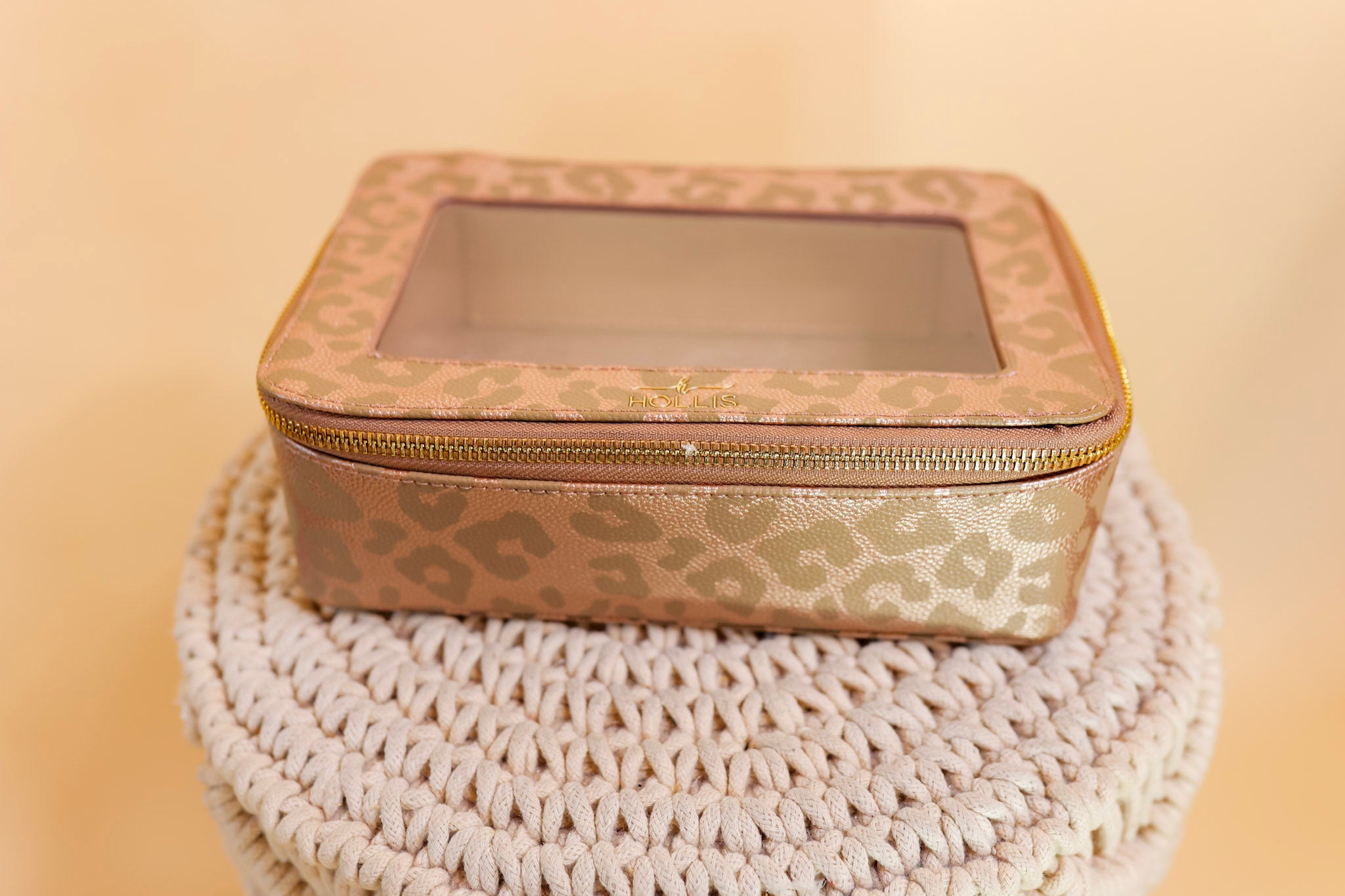 Hollis | Clear Toiletry Bag in Leopard - Giddy Up Glamour Boutique