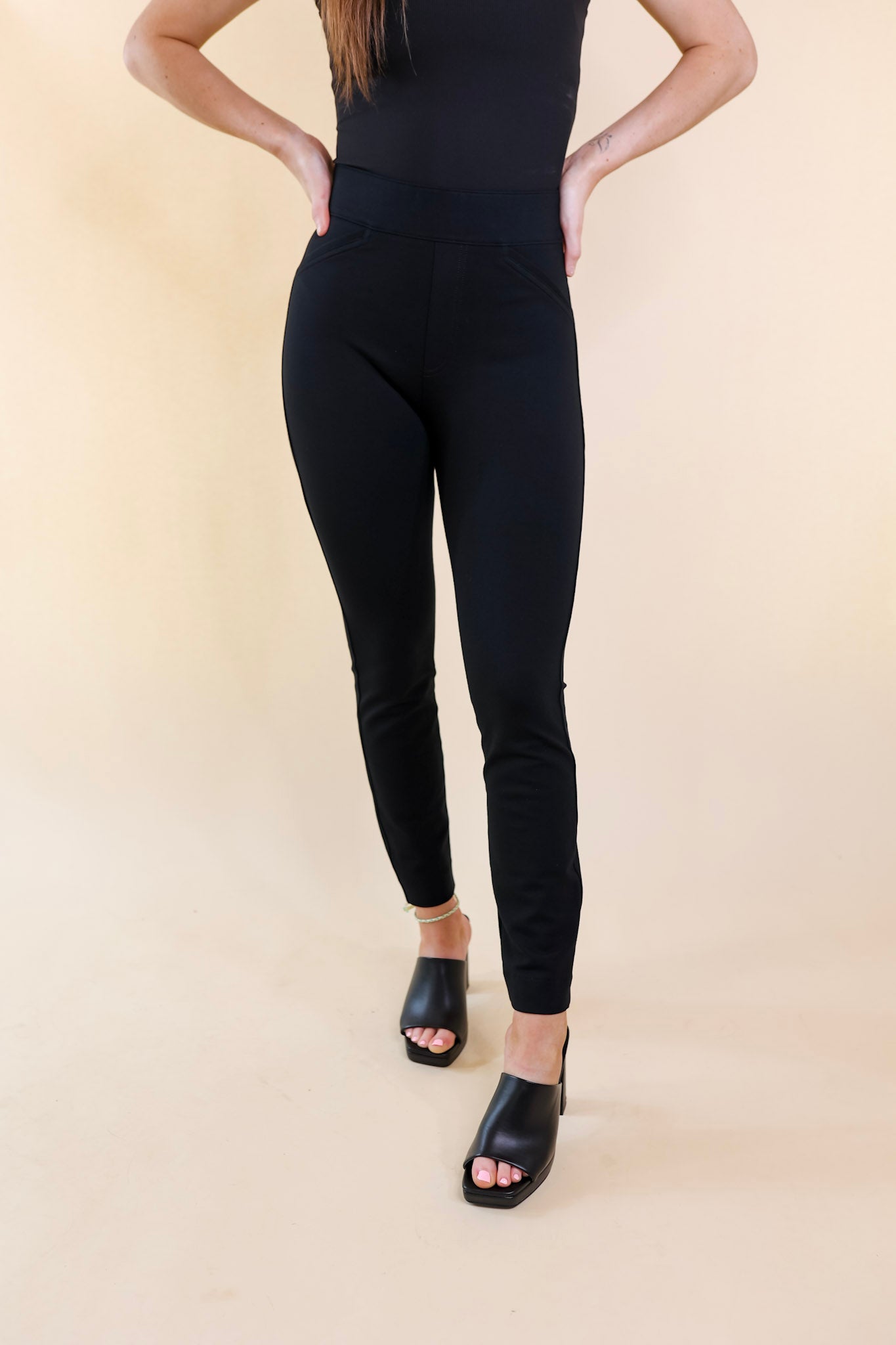 SPANX | The Perfect Pant Ankle Backseam Skinny in Black - Giddy Up Glamour Boutique