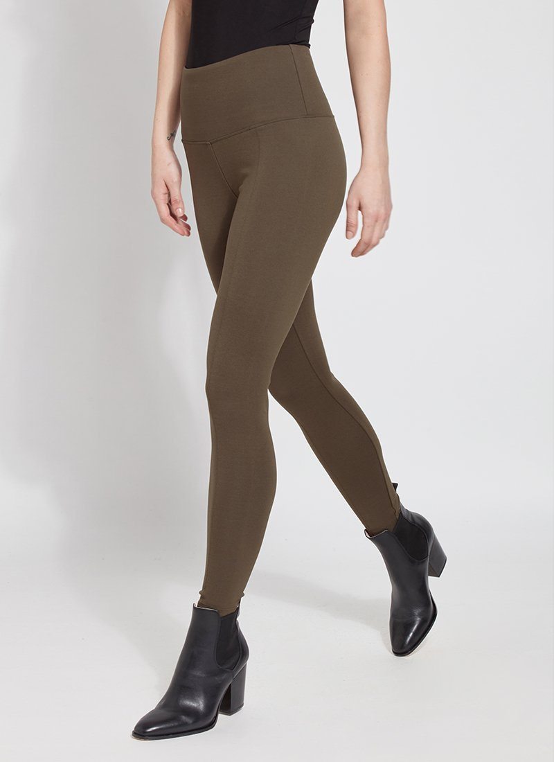 Online Exclusive | Lysse Signature Center Seam Ankle Length Leggings in Olive Green - Giddy Up Glamour Boutique