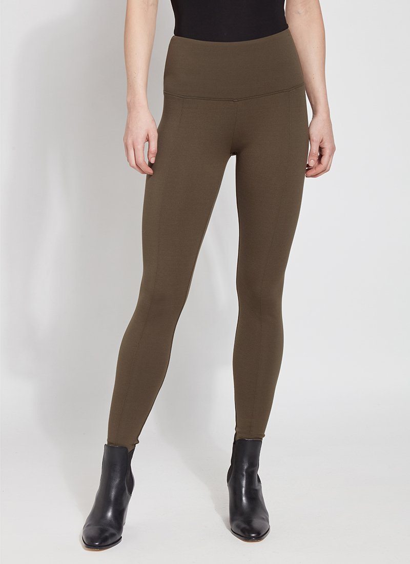 Online Exclusive | Lysse Signature Center Seam Ankle Length Leggings in Olive Green - Giddy Up Glamour Boutique