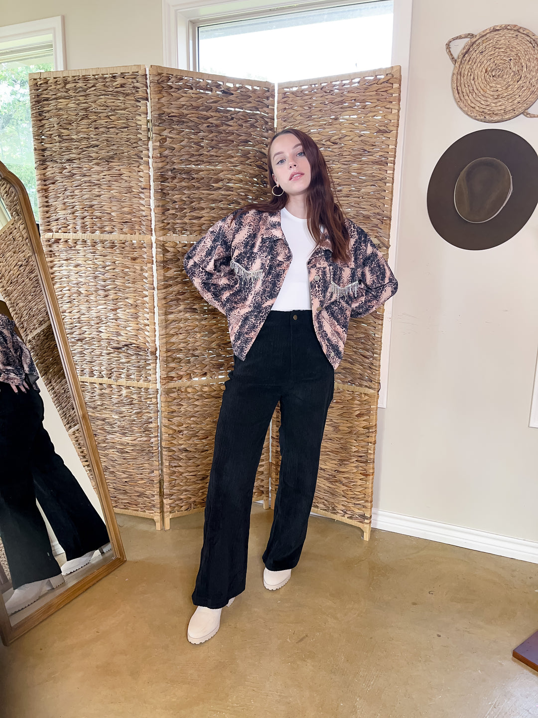 Favorable Day Wide Leg Corduroy Pants in Black - Giddy Up Glamour Boutique