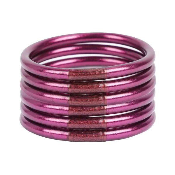 BuDhaGirl | Set of Six | All Weather Bangles in Amethyst - Giddy Up Glamour Boutique