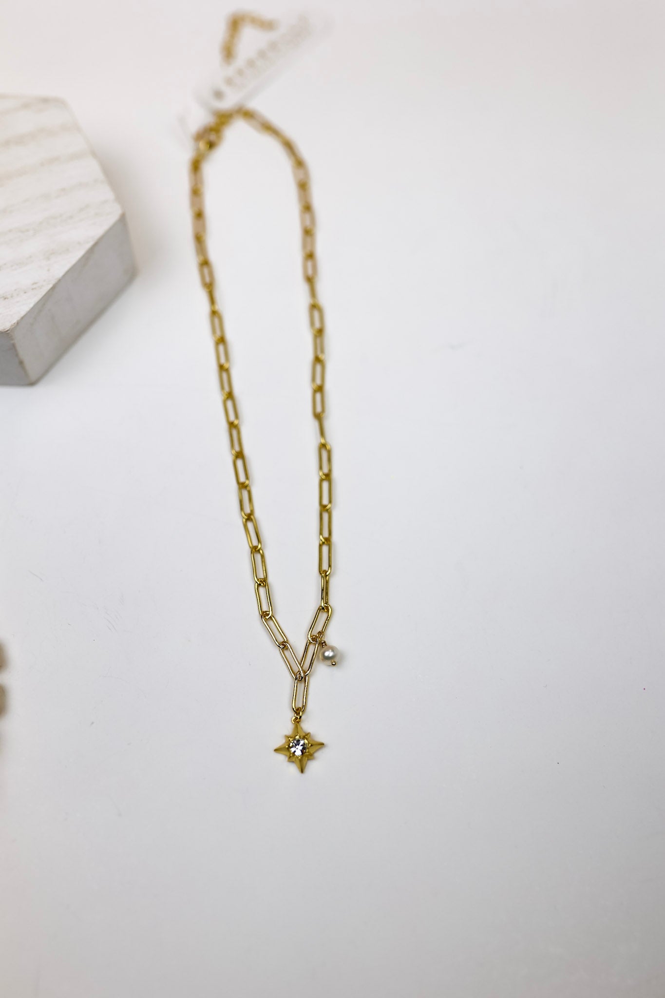 Sorrelli | Charity Pendant Necklace in Bright Gold Tone and Modern Pearl - Giddy Up Glamour Boutique