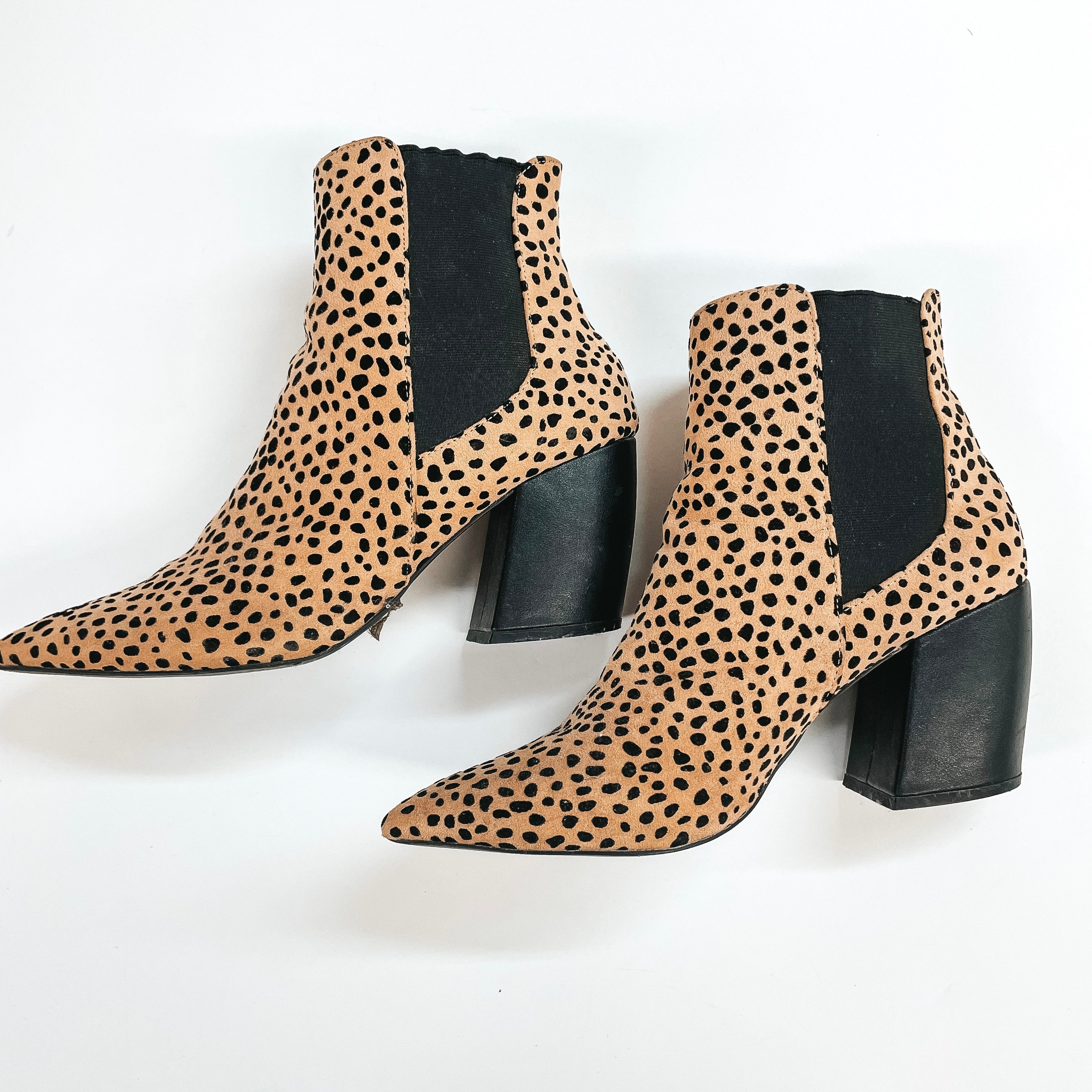 Model Shoes Size 9 | Till Closing Time Pointed Toe Booties in Leopard - Giddy Up Glamour Boutique