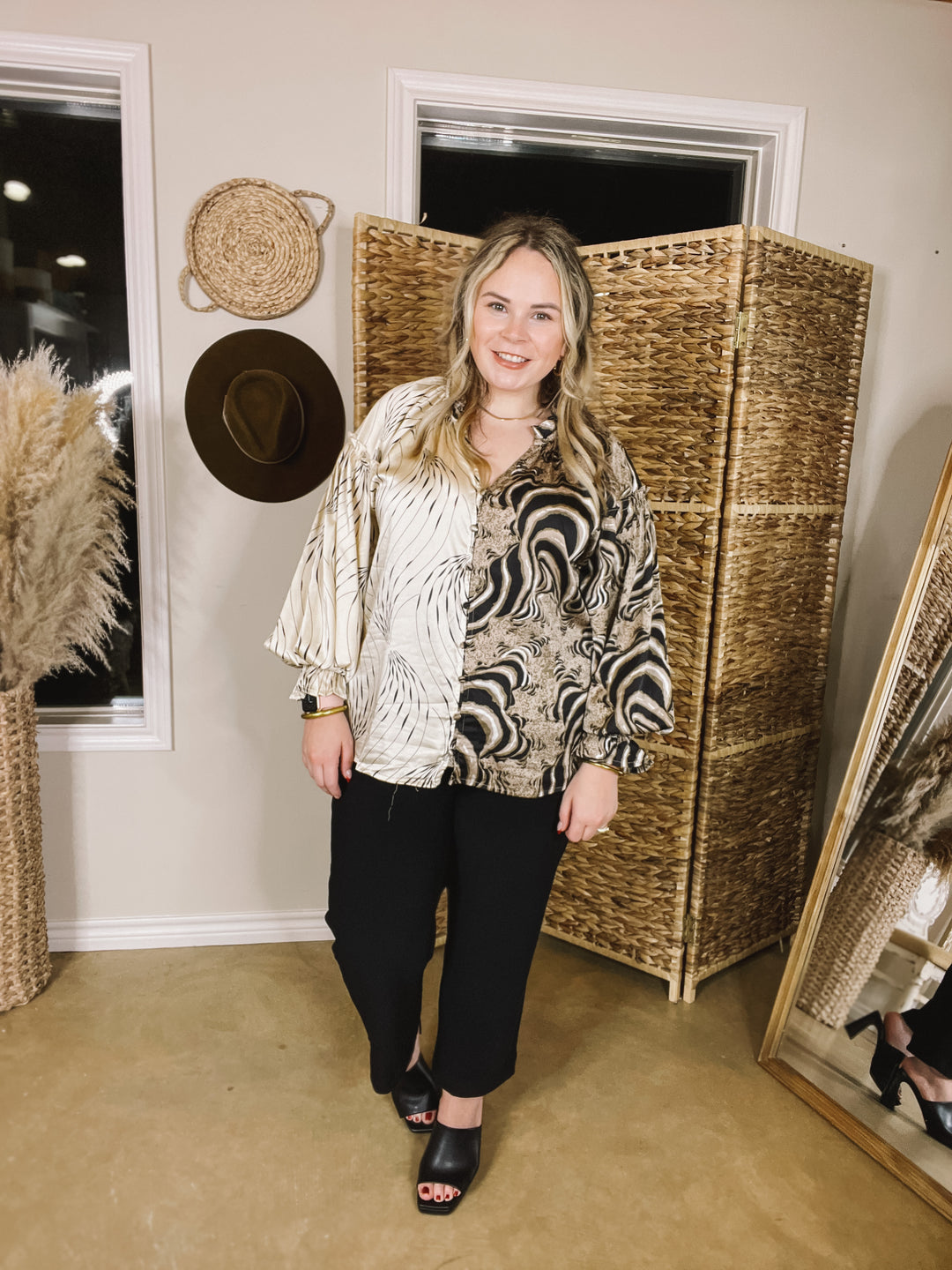 Mesmerizing Sight Straight Leg Slacks in Black - Giddy Up Glamour Boutique