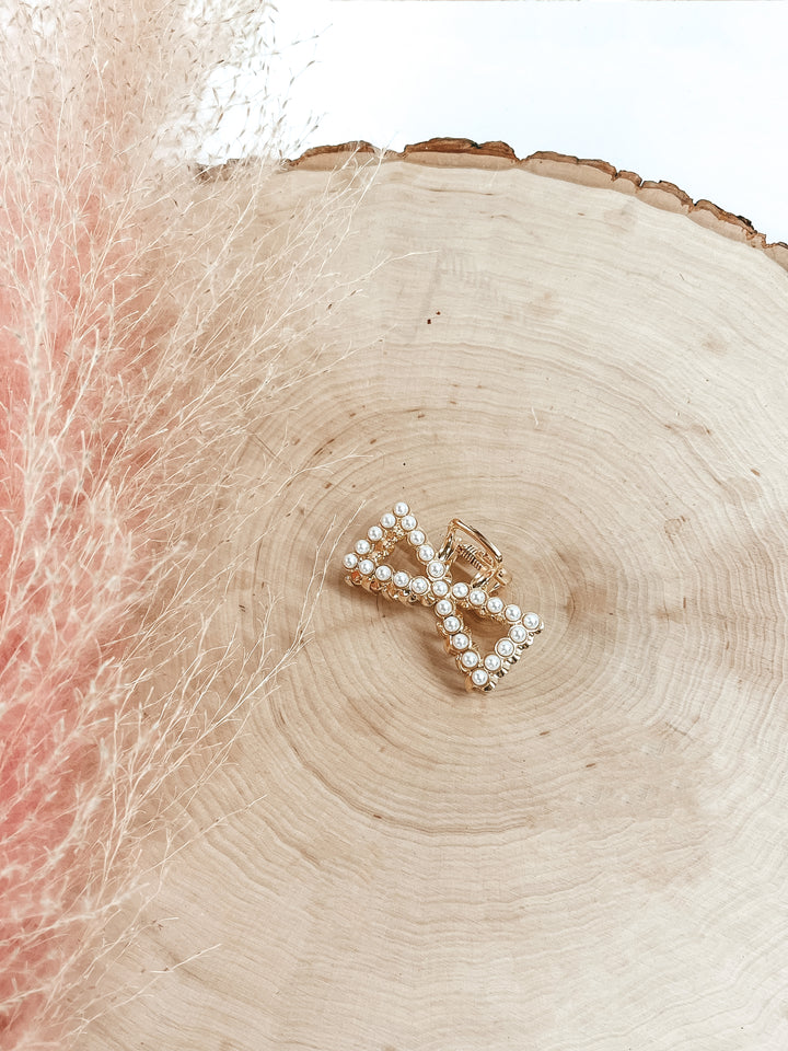 Buy 3 for $10 | Dainty Bow Shaped Embellished Hair Clip - Giddy Up Glamour Boutique