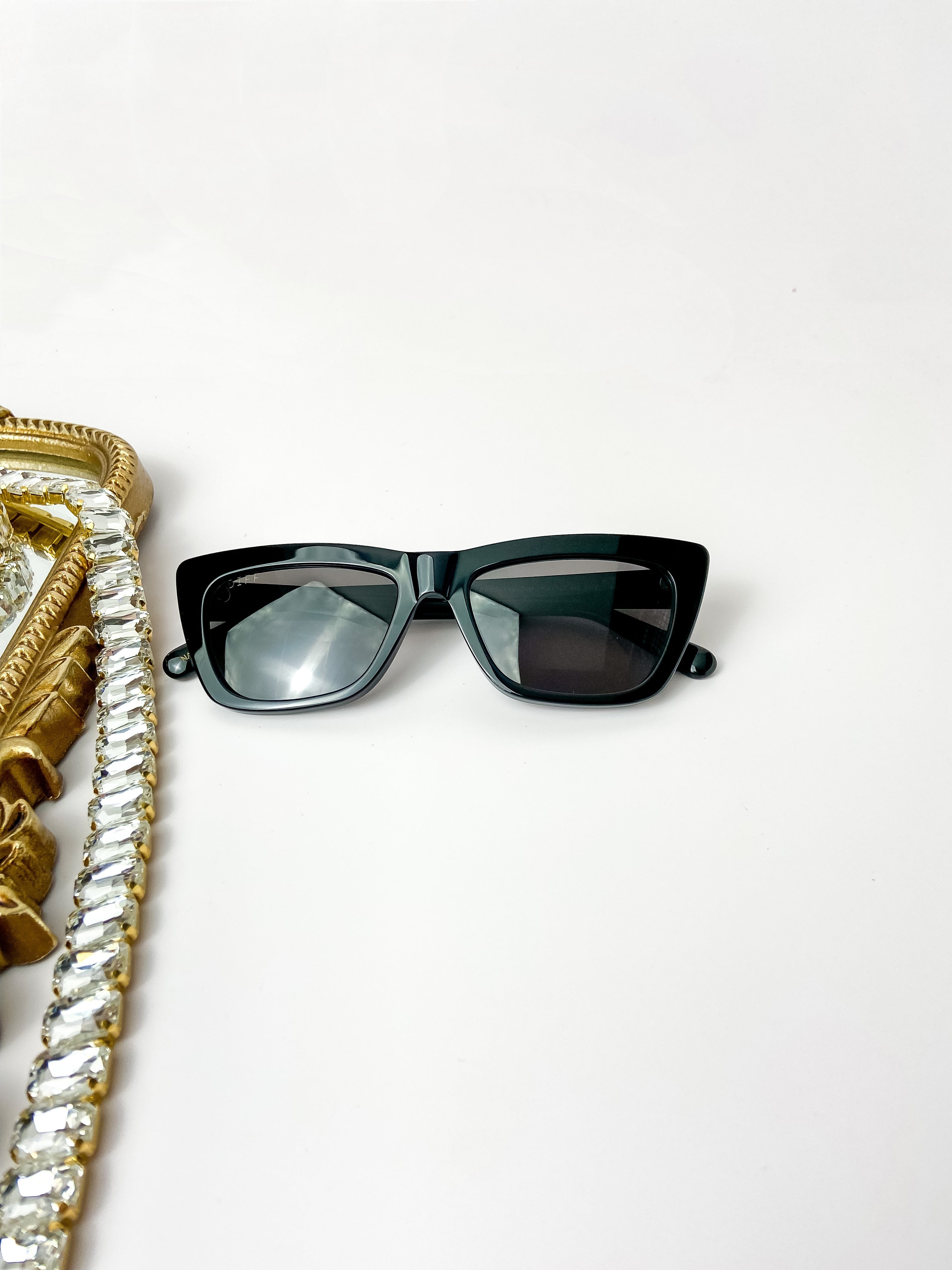 DIFF | Natasha Grey Lens Sunglasses in Black - Giddy Up Glamour Boutique
