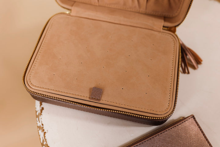 Hollis | Jewelry Organizer in Metallic Mocha - Giddy Up Glamour Boutique