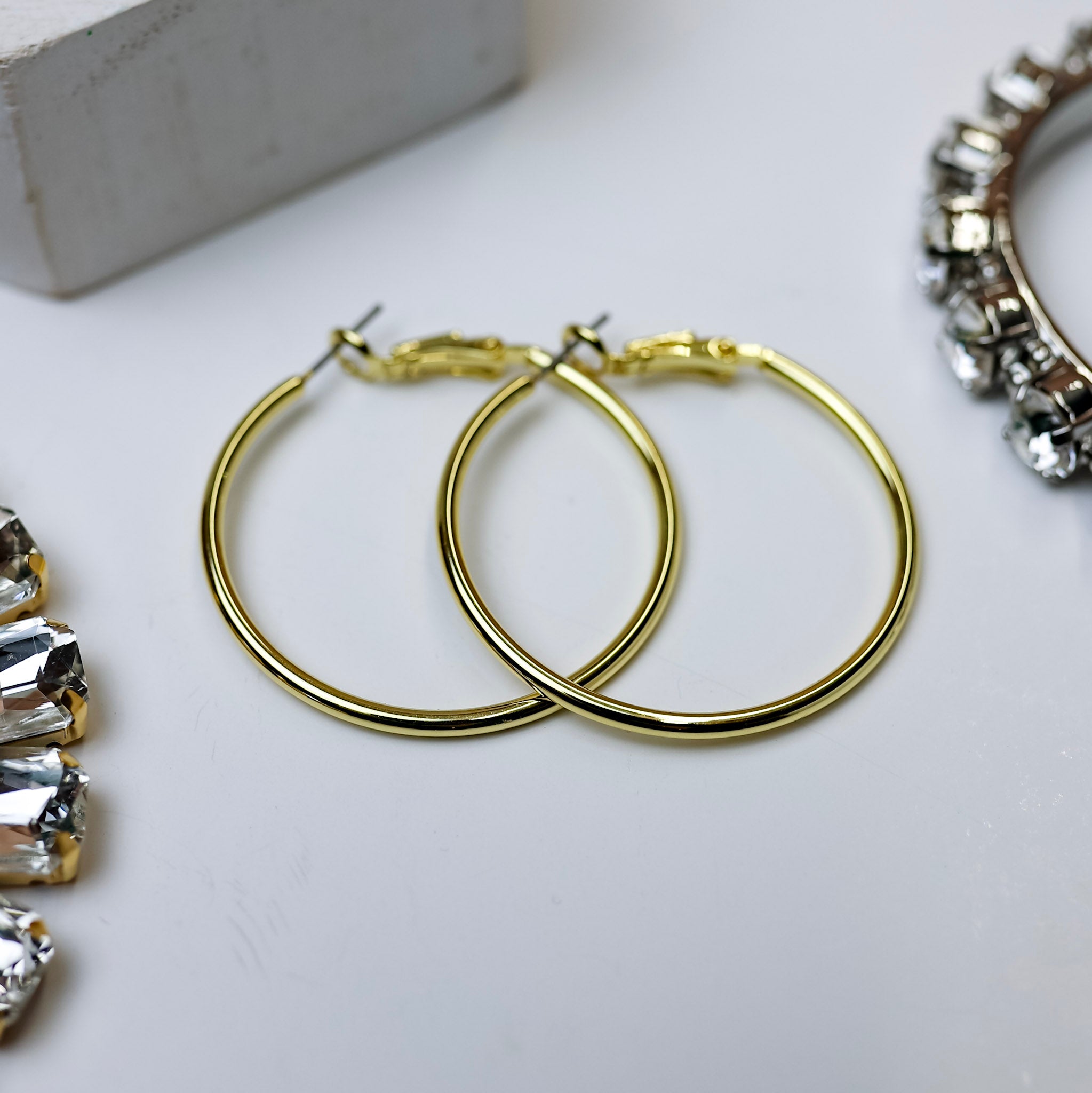 Sorrelli | Dahlia Hoop Earrings in Bright Gold Tone - Giddy Up Glamour Boutique