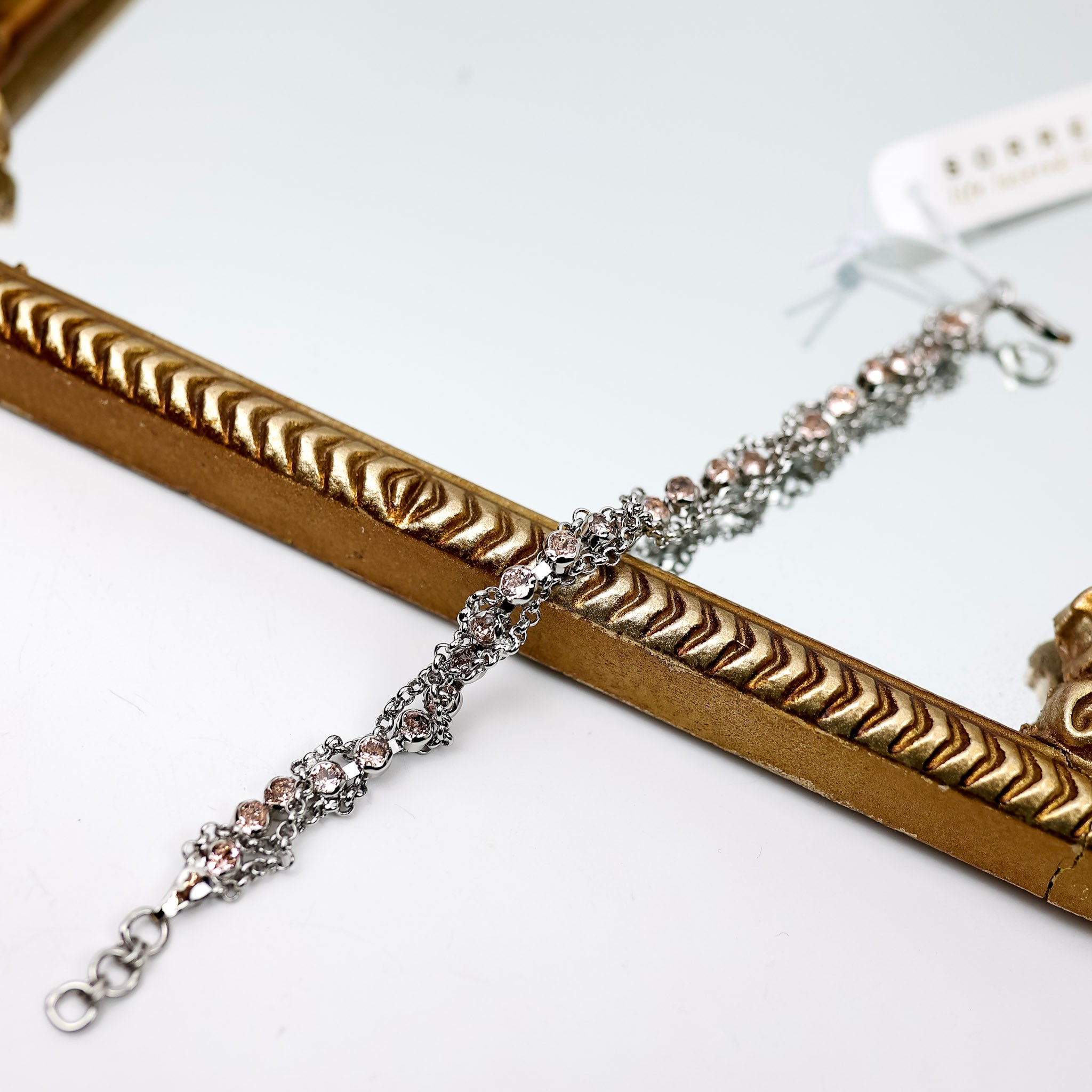 Sorrelli | Brandi Classic Tennis Bracelet in Palladium Silver Tone and Snow Bunny - Giddy Up Glamour Boutique