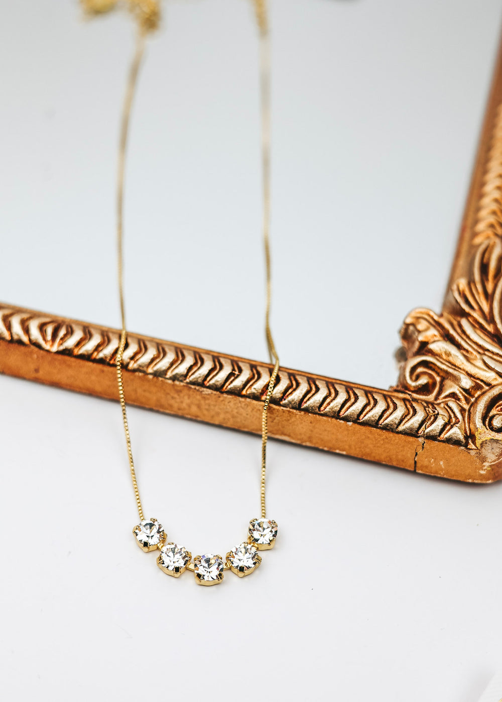 Sorrelli | Shaughna Tennis Necklace in Bright Gold-Tone and Crystal - Giddy Up Glamour Boutique