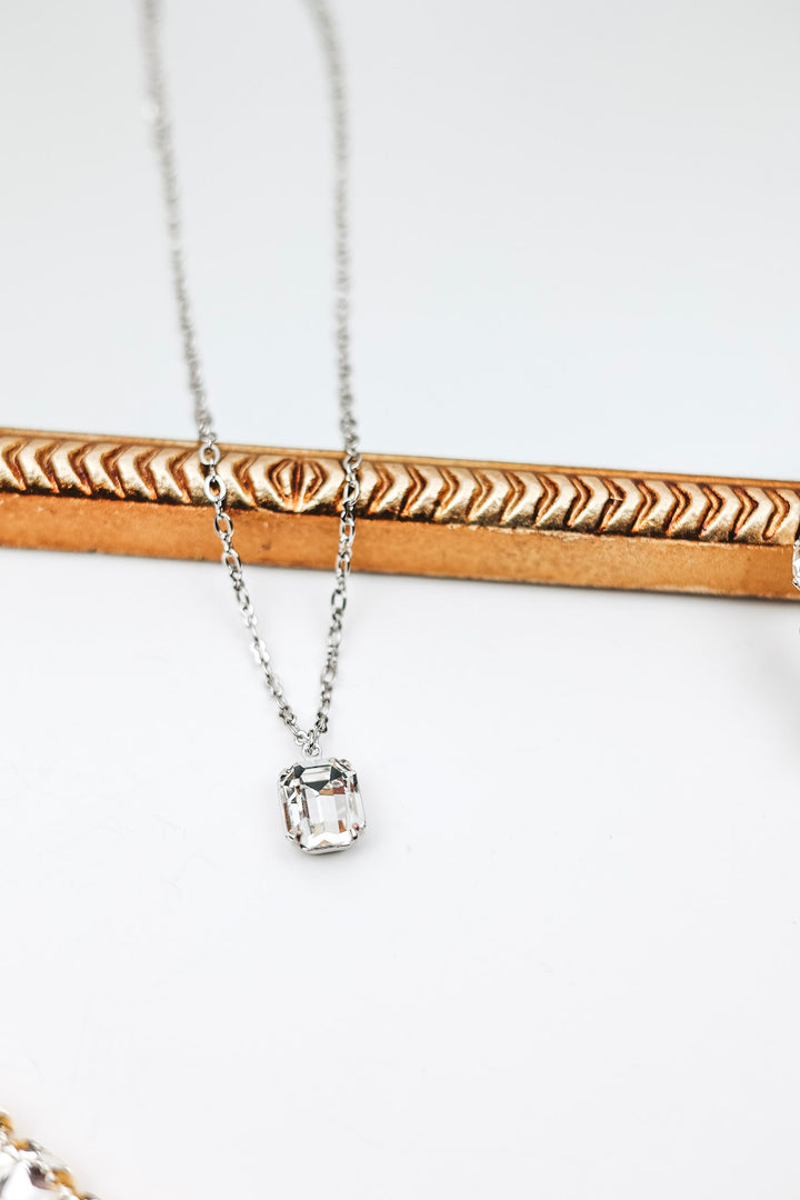 Sorrelli | Emmy Pendant Necklace in Palladium Silver Tone and Crystal - Giddy Up Glamour Boutique