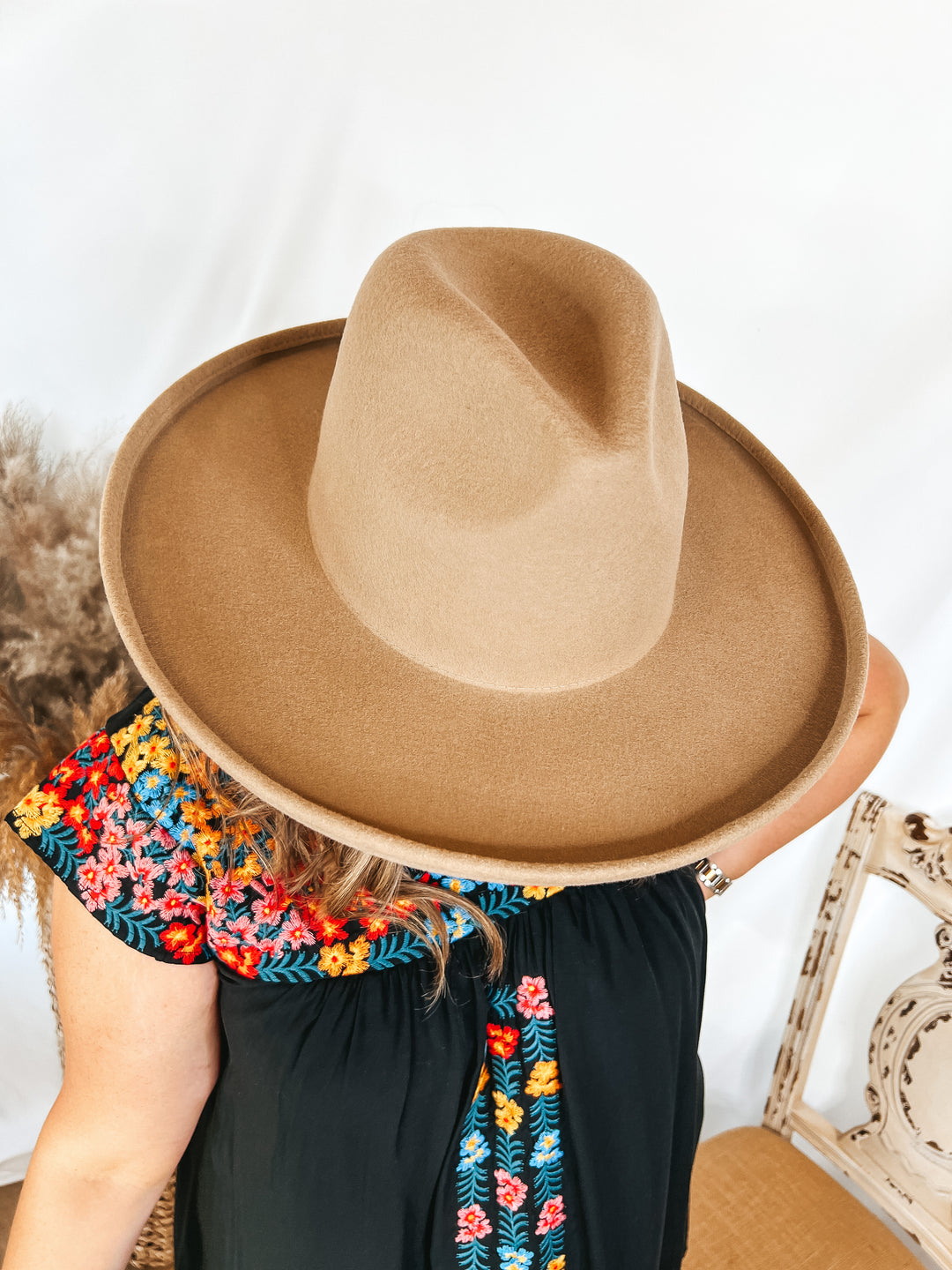 GiGi Pip | Maude Pencil Brim Wool Felt Hat in Tan - Giddy Up Glamour Boutique
