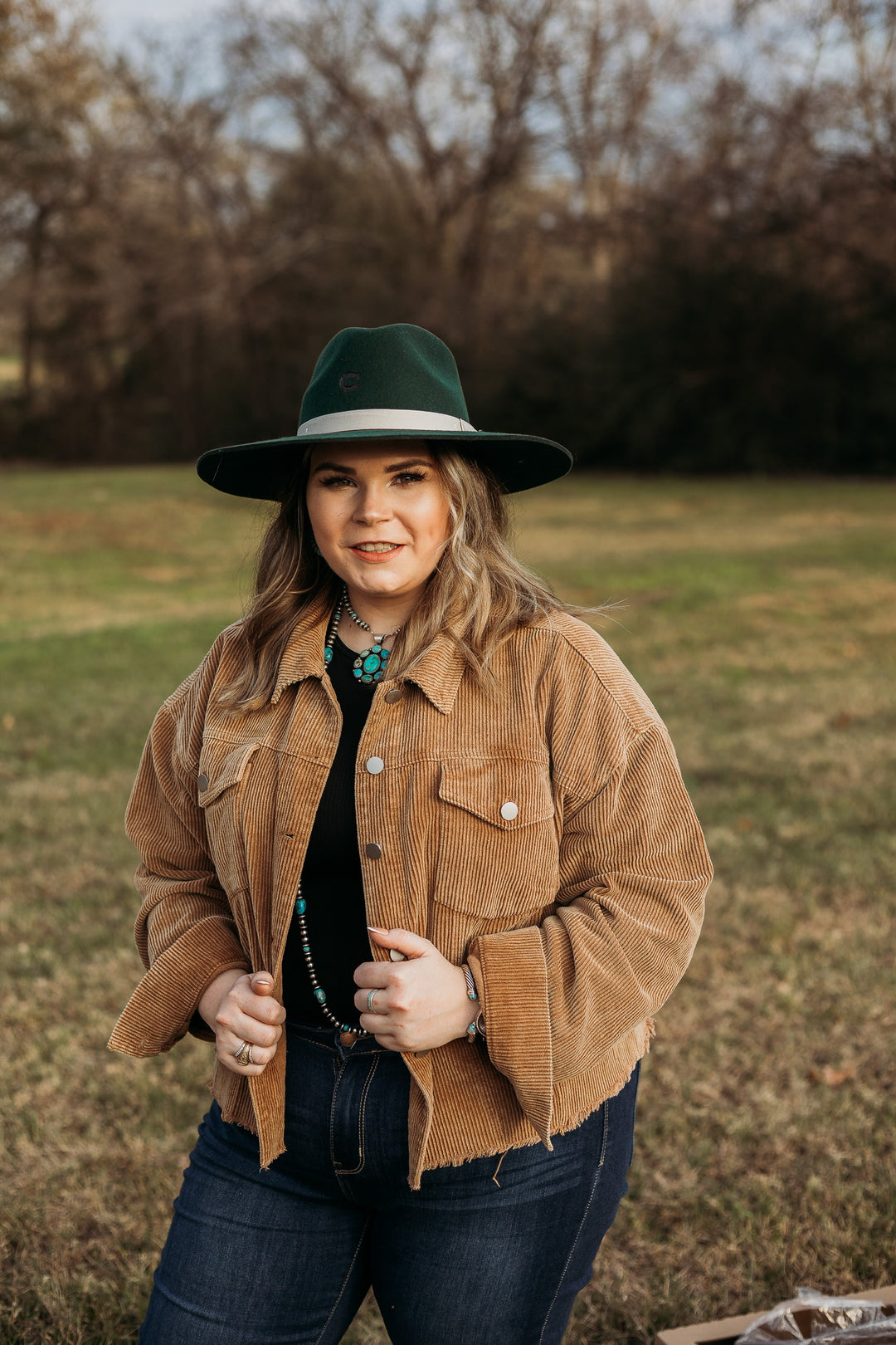 Charlie 1 Horse | Highway Wool Felt Hat in Green - Giddy Up Glamour Boutique