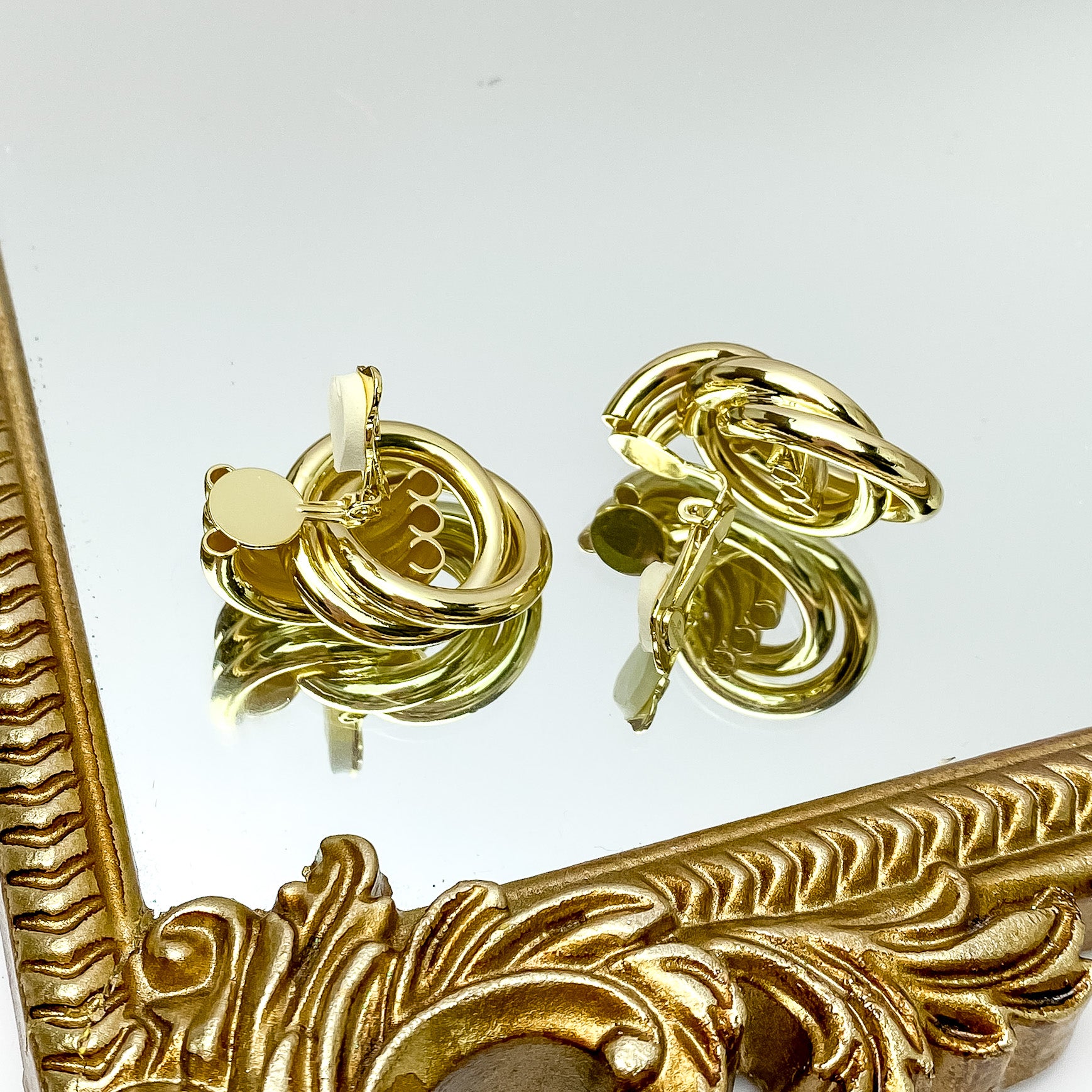 Sorrelli | Babs Clip On Earrings in Bright Gold Tone - Giddy Up Glamour Boutique