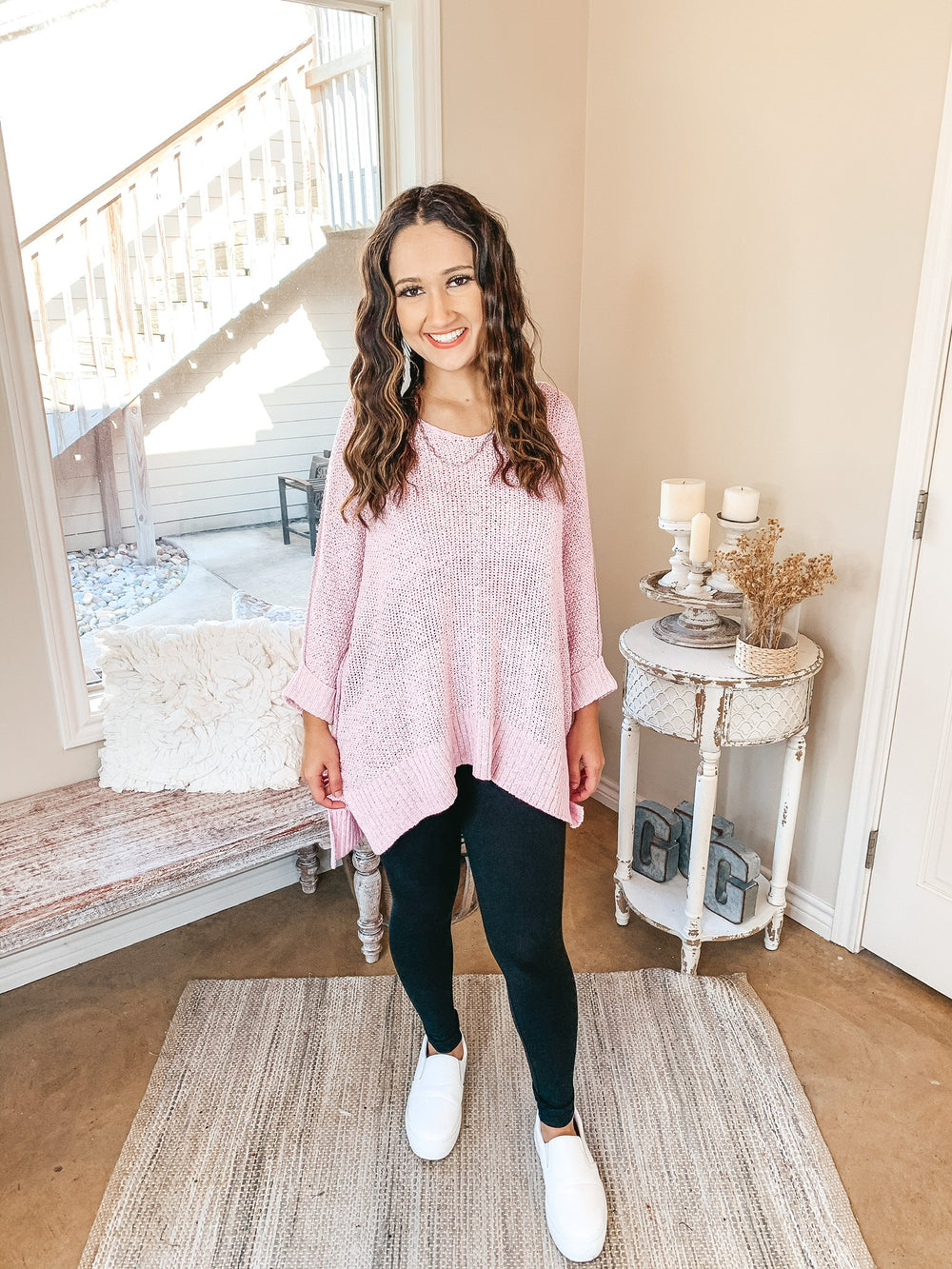 Running Through My Head Yoga Waist Band Leggings in Black - Giddy Up Glamour Boutique