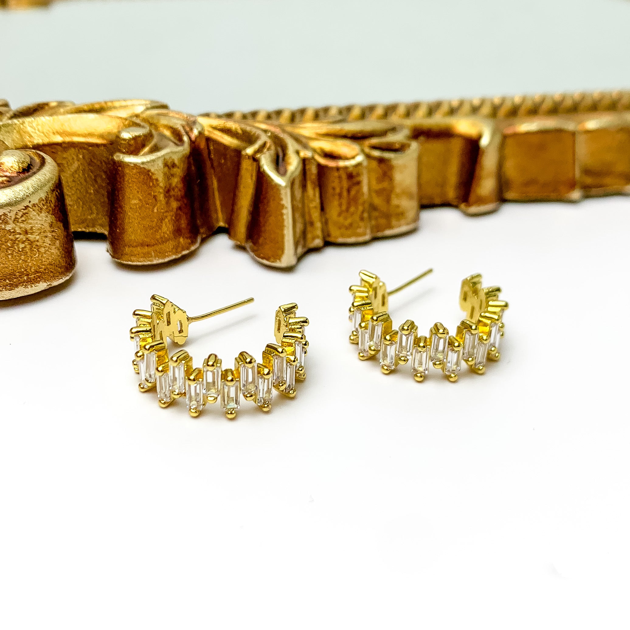 Kinsey Designs | Ettie Hoop Earrings with CZ Crystals - Giddy Up Glamour Boutique