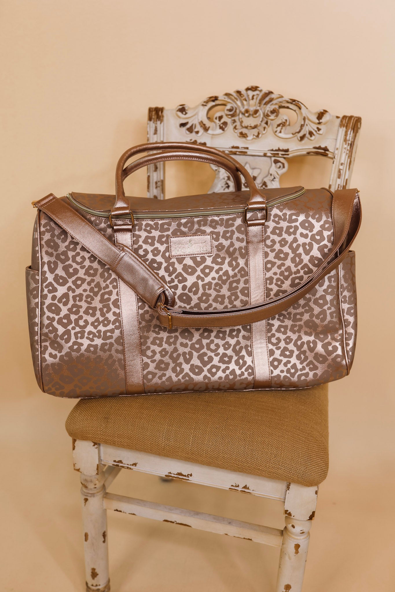 Hollis | Lux Weekender Bag in Leopard - Giddy Up Glamour Boutique
