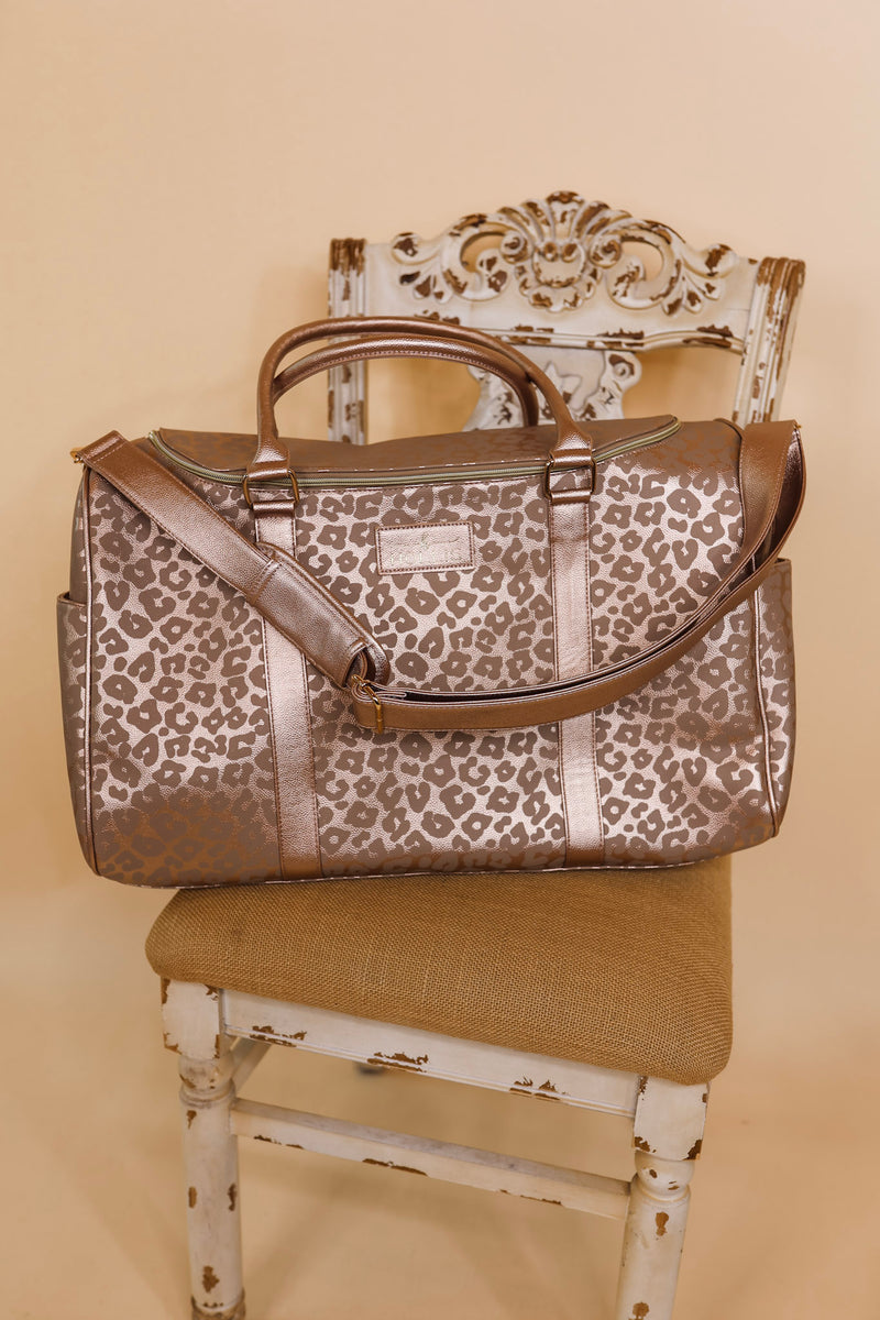 Hollis, Lux Weekender Bag in Leopard Default Title