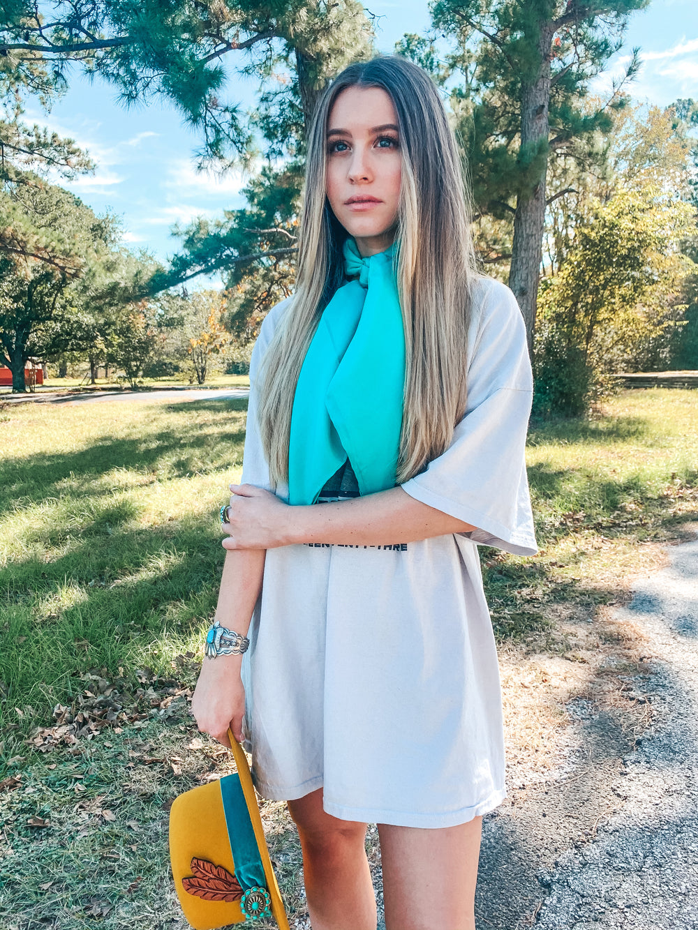 Solid Wild Rag in Emerald Green - Giddy Up Glamour Boutique