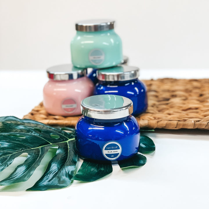 Capri Blue | 8 oz. Petite Jar Candle in Signature Blue | Various Scents - Giddy Up Glamour Boutique