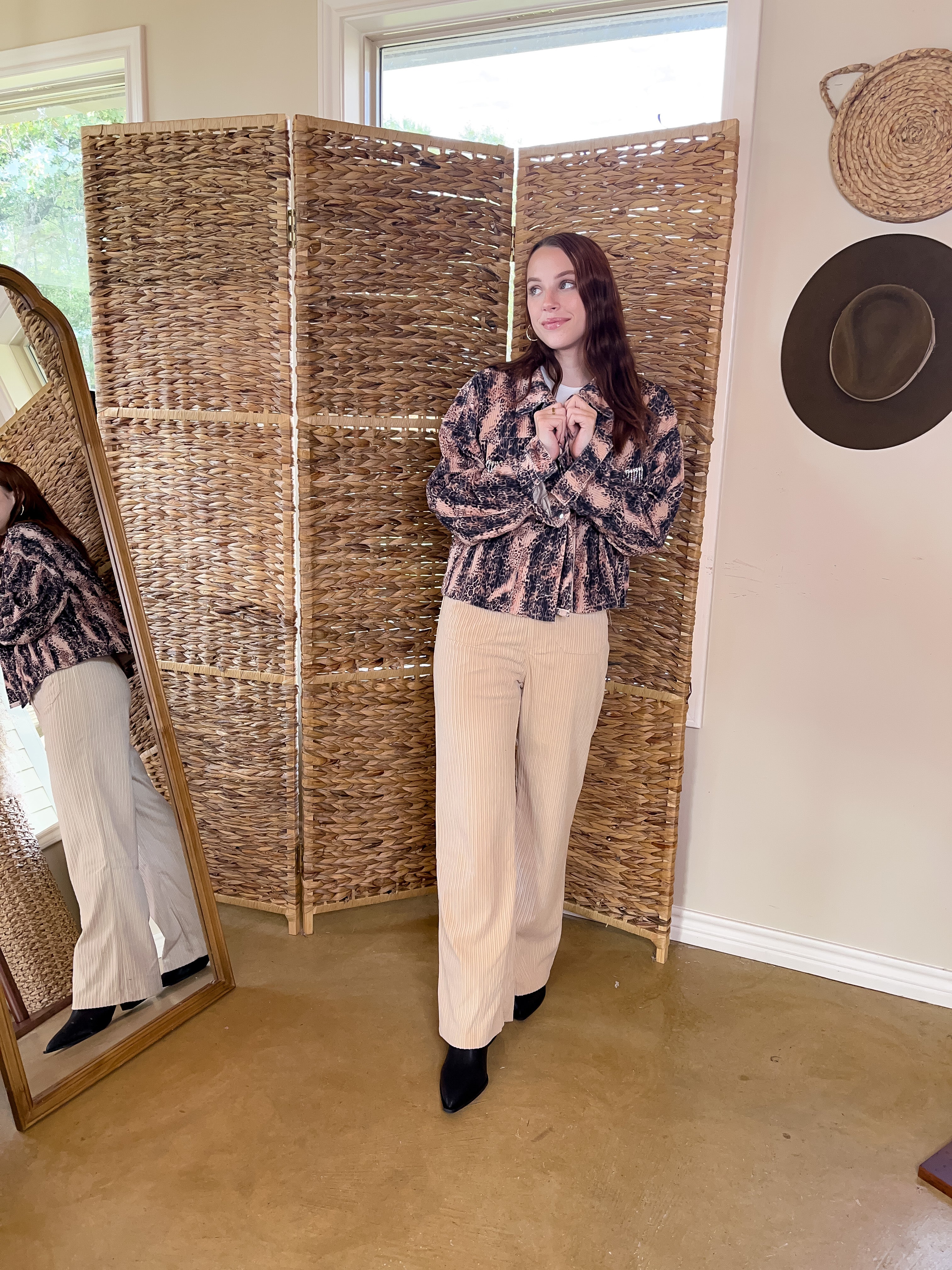 Favorable Day Wide Leg Corduroy Pants in Beige - Giddy Up Glamour Boutique