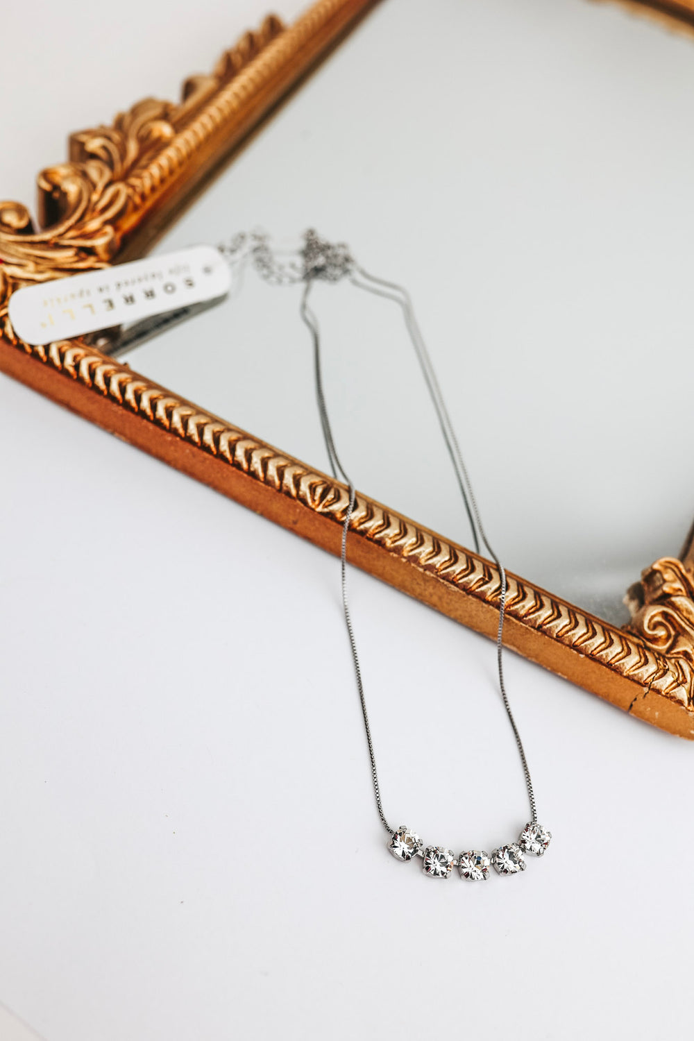 Sorrelli | Shaughna Tennis Necklace in Palladium Silver Tone and Crystal - Giddy Up Glamour Boutique