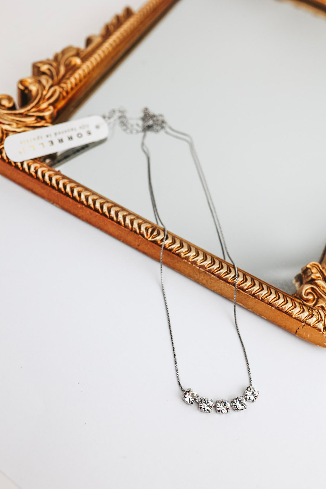 Sorrelli | Shaughna Tennis Necklace in Palladium Silver Tone and Crystal - Giddy Up Glamour Boutique