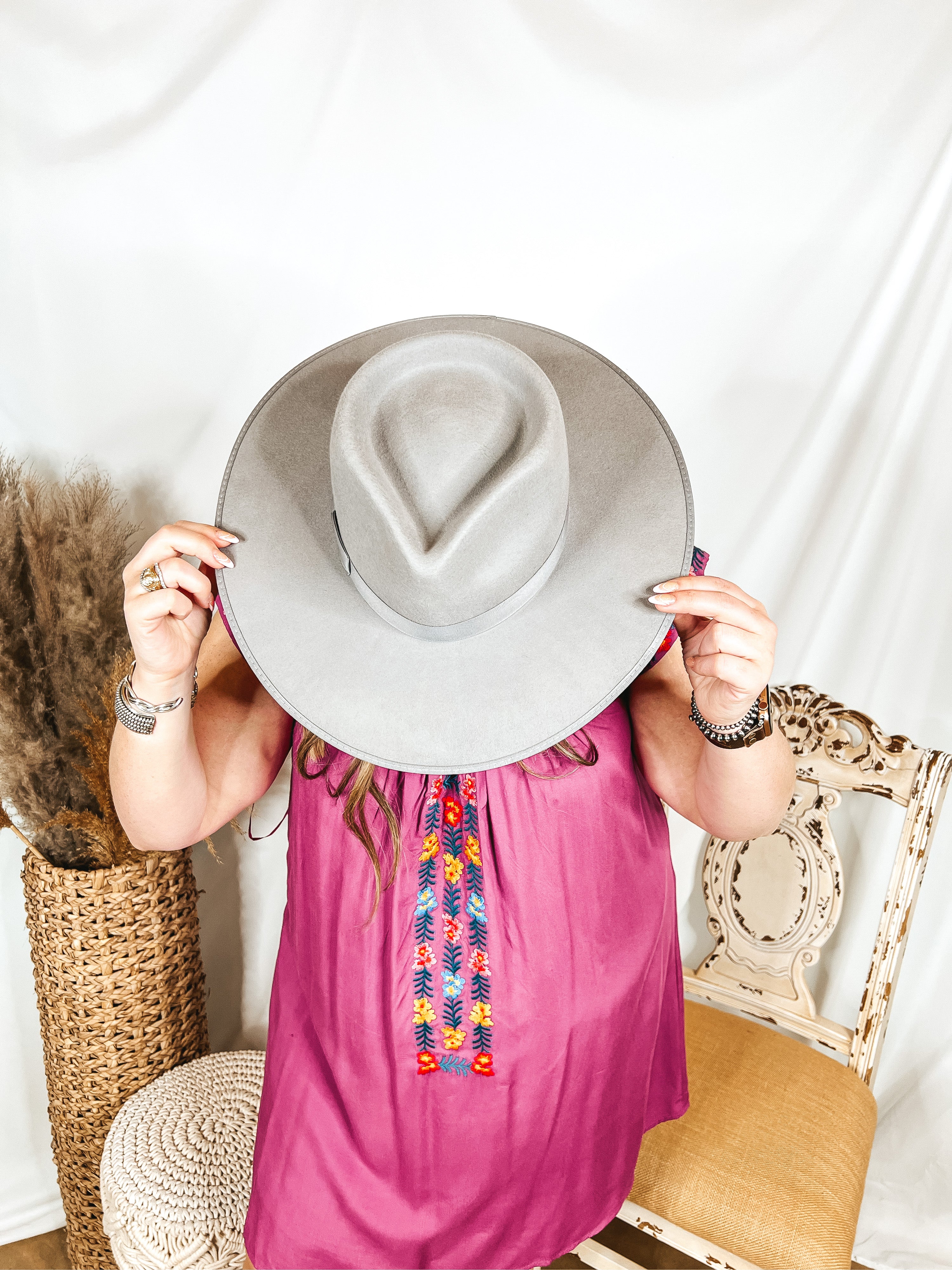 Lack of Color felt offers pink hat