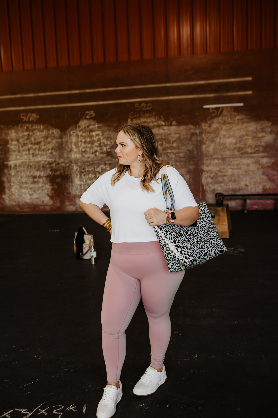 Work Hard Play Hard Short Sleeve Crop Pocket Tee in Off White - Giddy Up Glamour Boutique