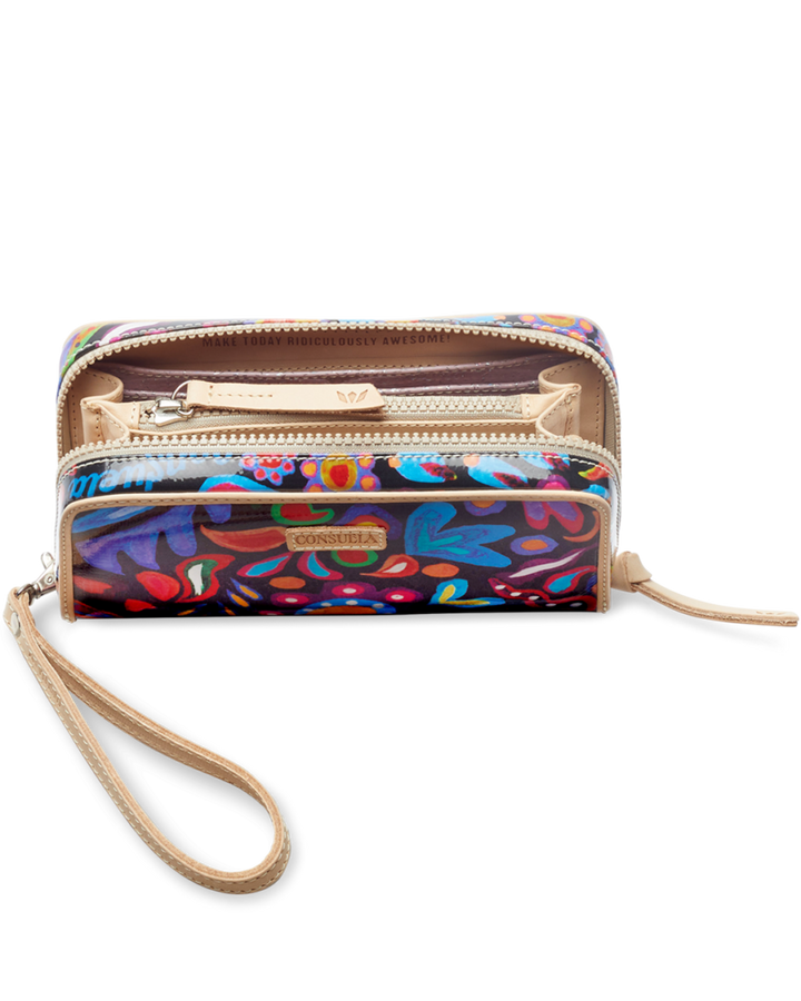 Consuela | Sophie Black Swirly Wristlet Wallet - Giddy Up Glamour Boutique