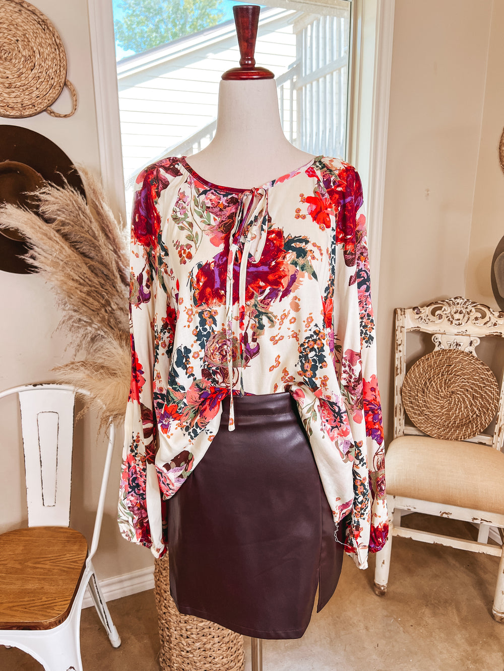 All the Buzz Faux Leather Side Slit Mini Skirt in Chocolate Brown - Giddy Up Glamour Boutique