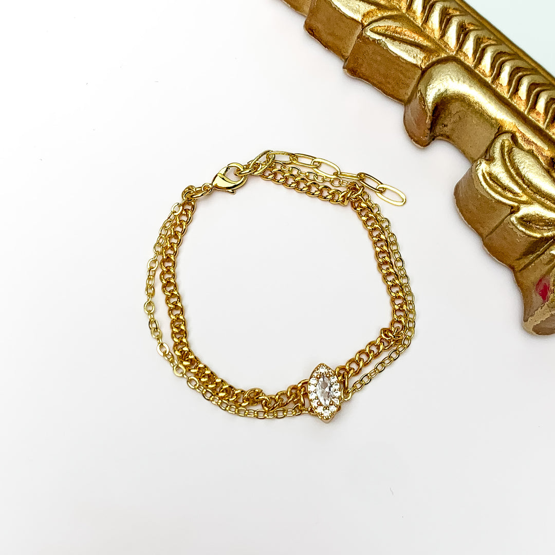 Kinsey Designs | Flori Multi Chain Bracelet with CZ Crystals - Giddy Up Glamour Boutique