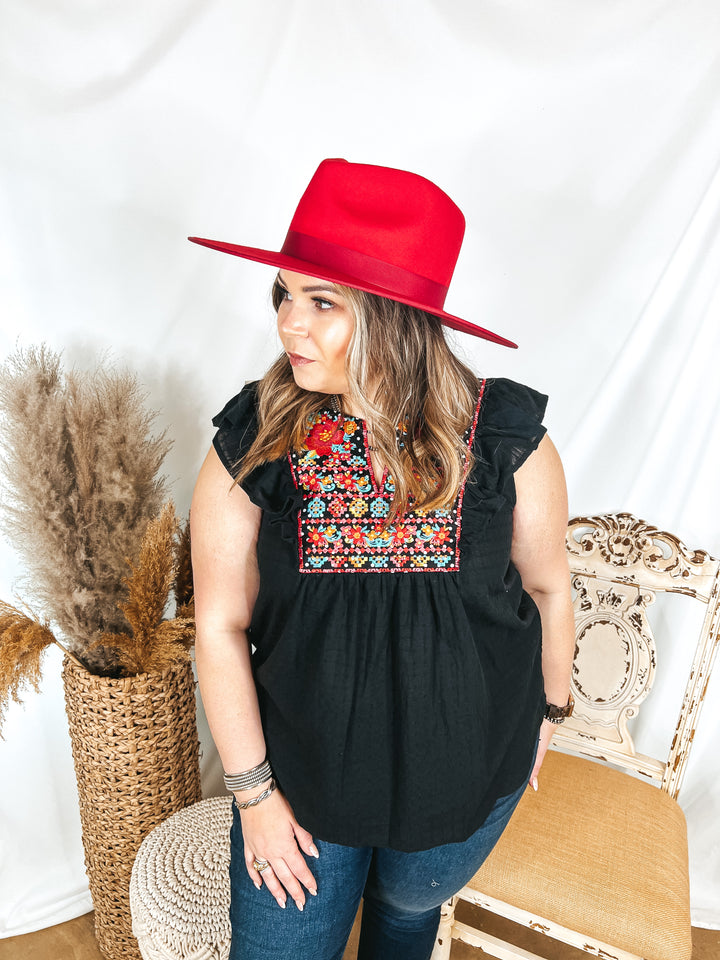 Lack of Color | Ruby Rancher Wool Felt Hat in Red - Giddy Up Glamour Boutique