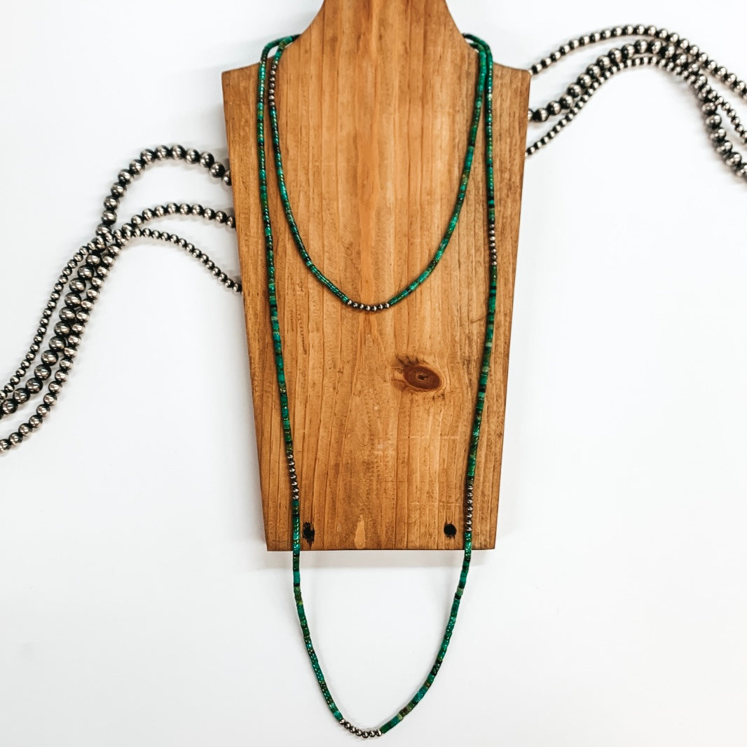 Navajo | Navajo Handmade Turquoise Beaded Necklace with Navajo Pearls - Giddy Up Glamour Boutique