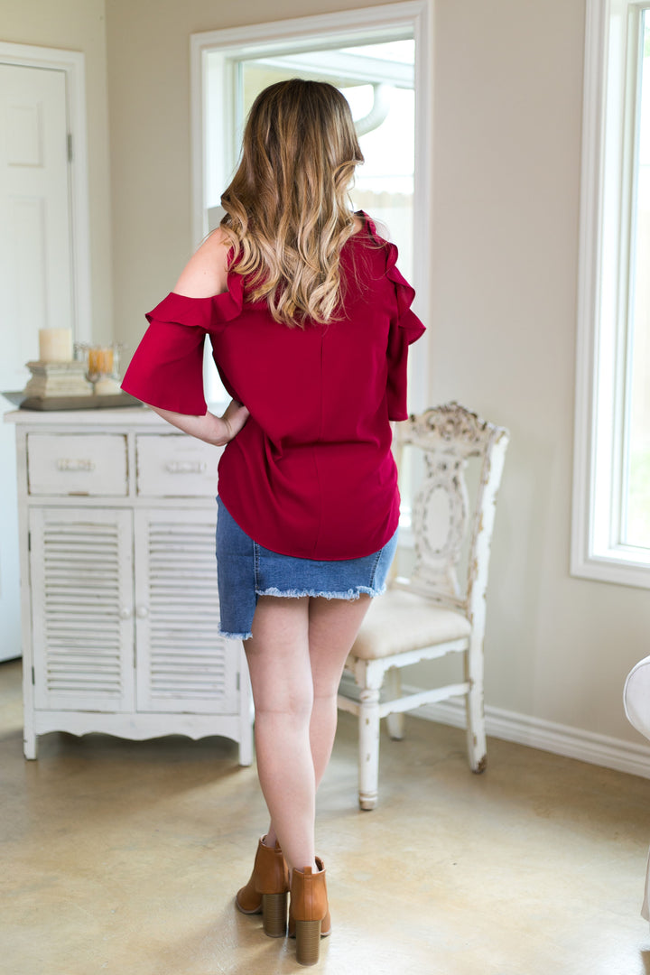 Making Changes Women's trendy plus size boutique clothing affordable boho festival denim skirt frayed edges hem retro medium wash L&B Jeans