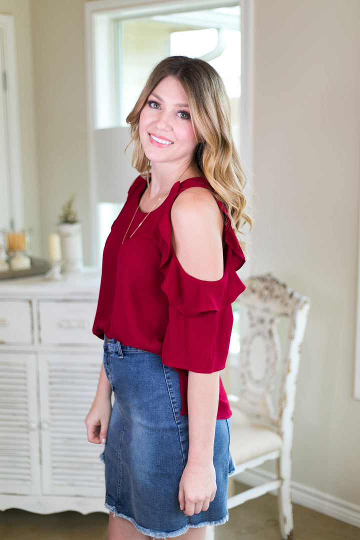 Making Changes Women's trendy plus size boutique clothing affordable boho festival denim skirt frayed edges hem retro medium wash L&B Jeans