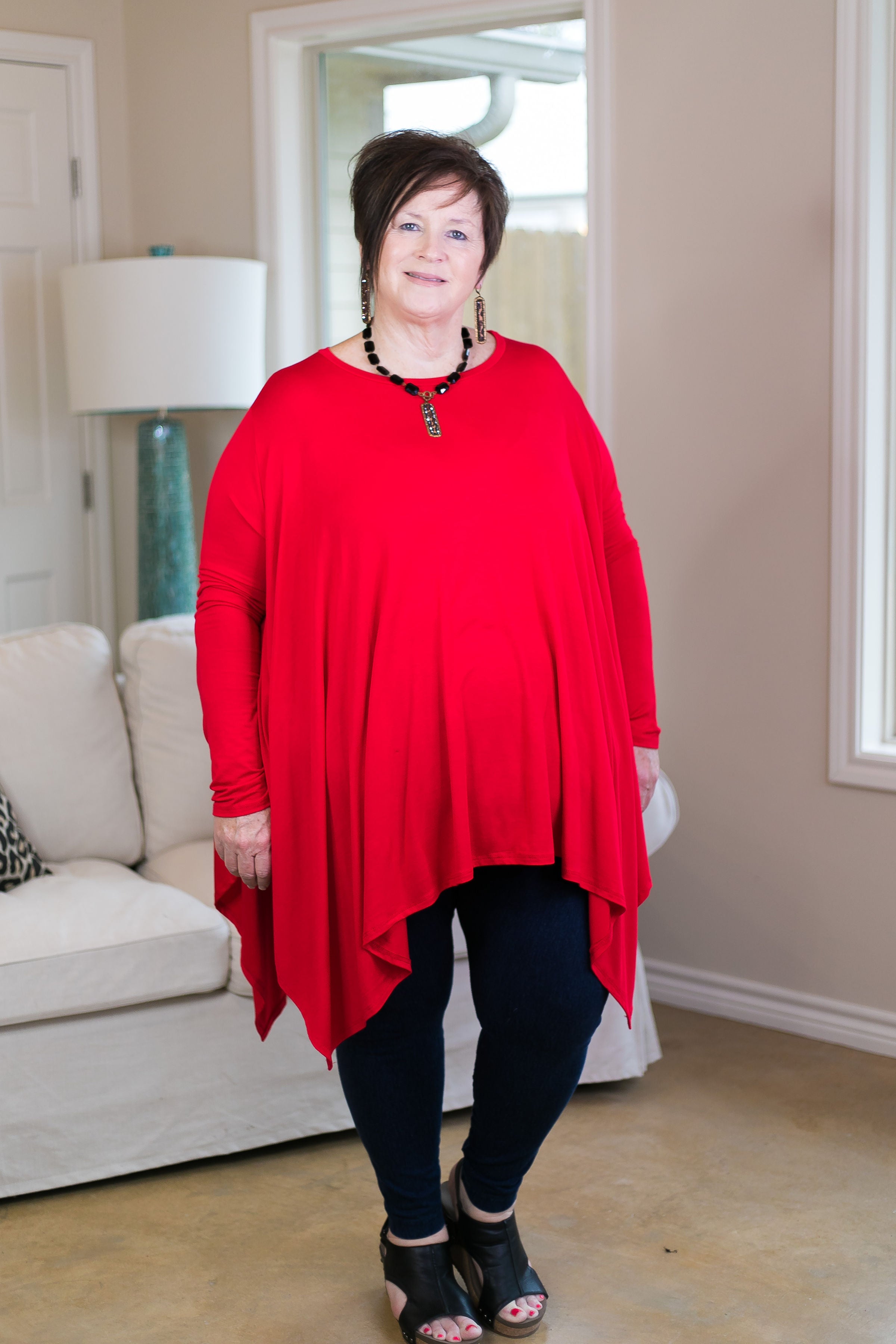 Valentines Day Red Tops Plus Size Missy