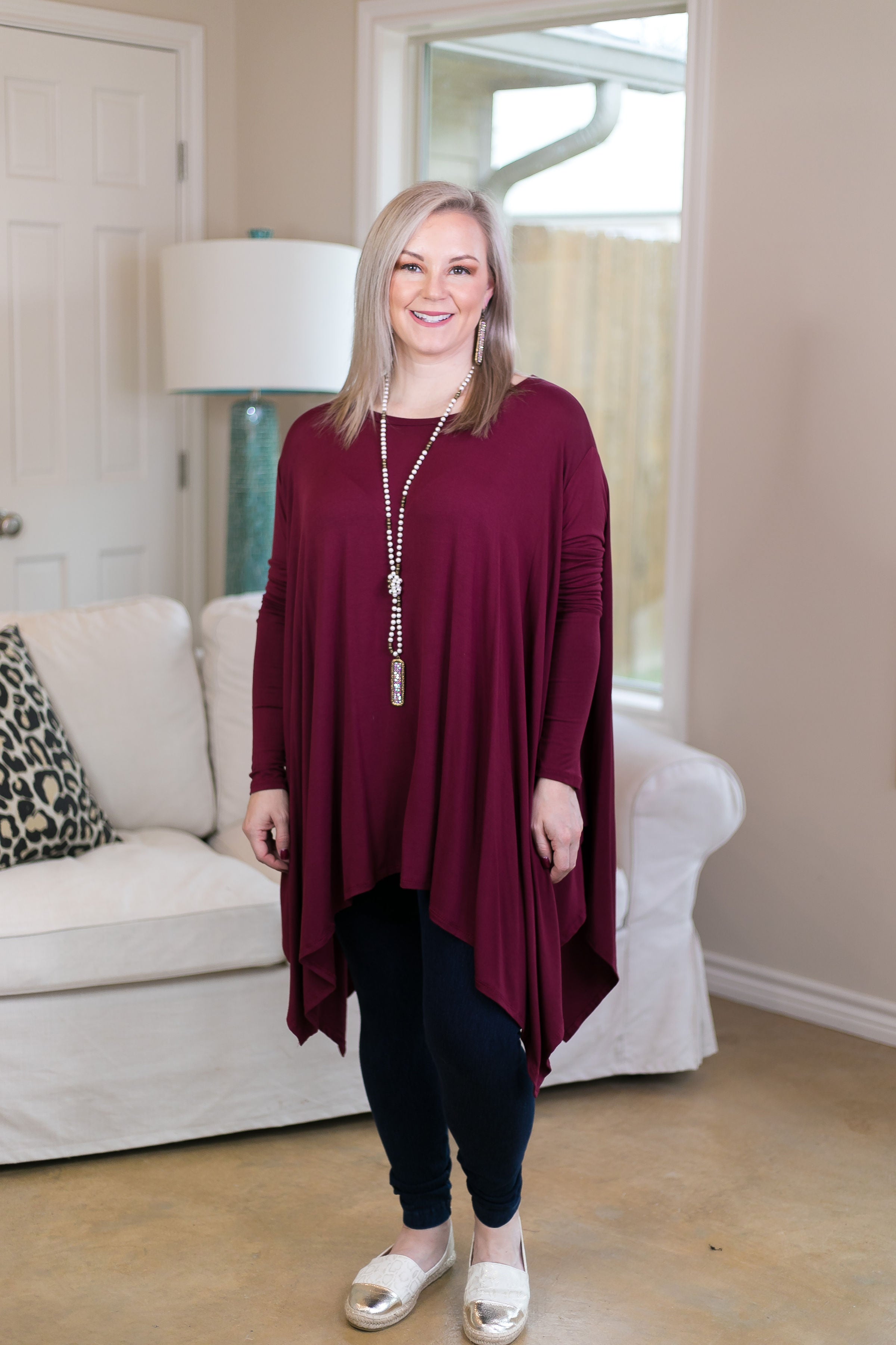 Last Chance S & M | Perfect Getaway Handkerchief Top in Maroon - Giddy Up Glamour Boutique