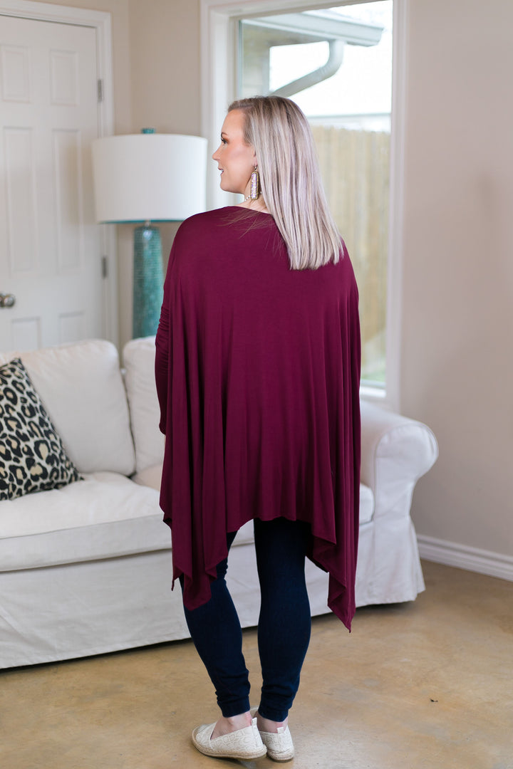 Last Chance S & M | Perfect Getaway Handkerchief Top in Maroon - Giddy Up Glamour Boutique