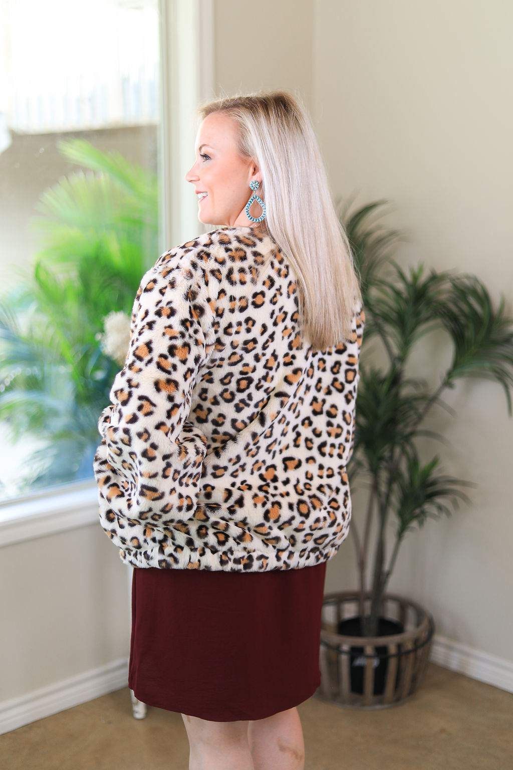 On The Chase Faux Leopard Print Jacket in Ivory - Giddy Up Glamour Boutique
