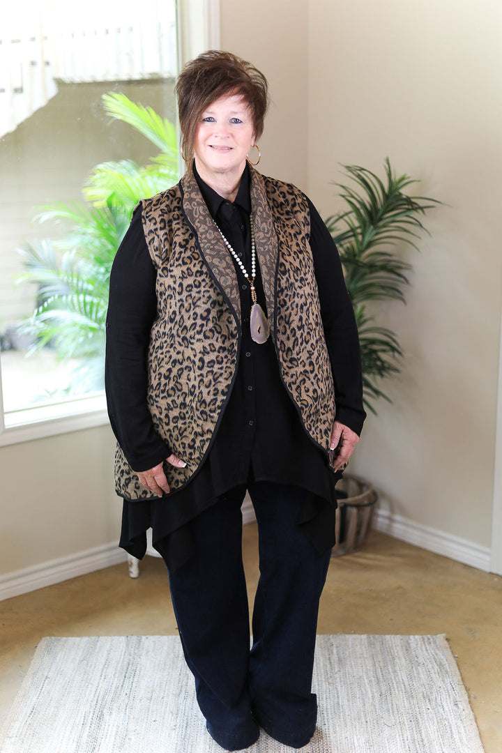 Last Chance Size Small & Medium | Right Impression Linen Button Up Handkerchief Tunic in Black - Giddy Up Glamour Boutique