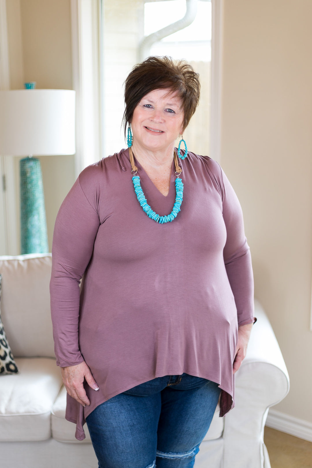 Last Chance Small & Medium | These Days Handkerchief Tunic in Mocha - Giddy Up Glamour Boutique