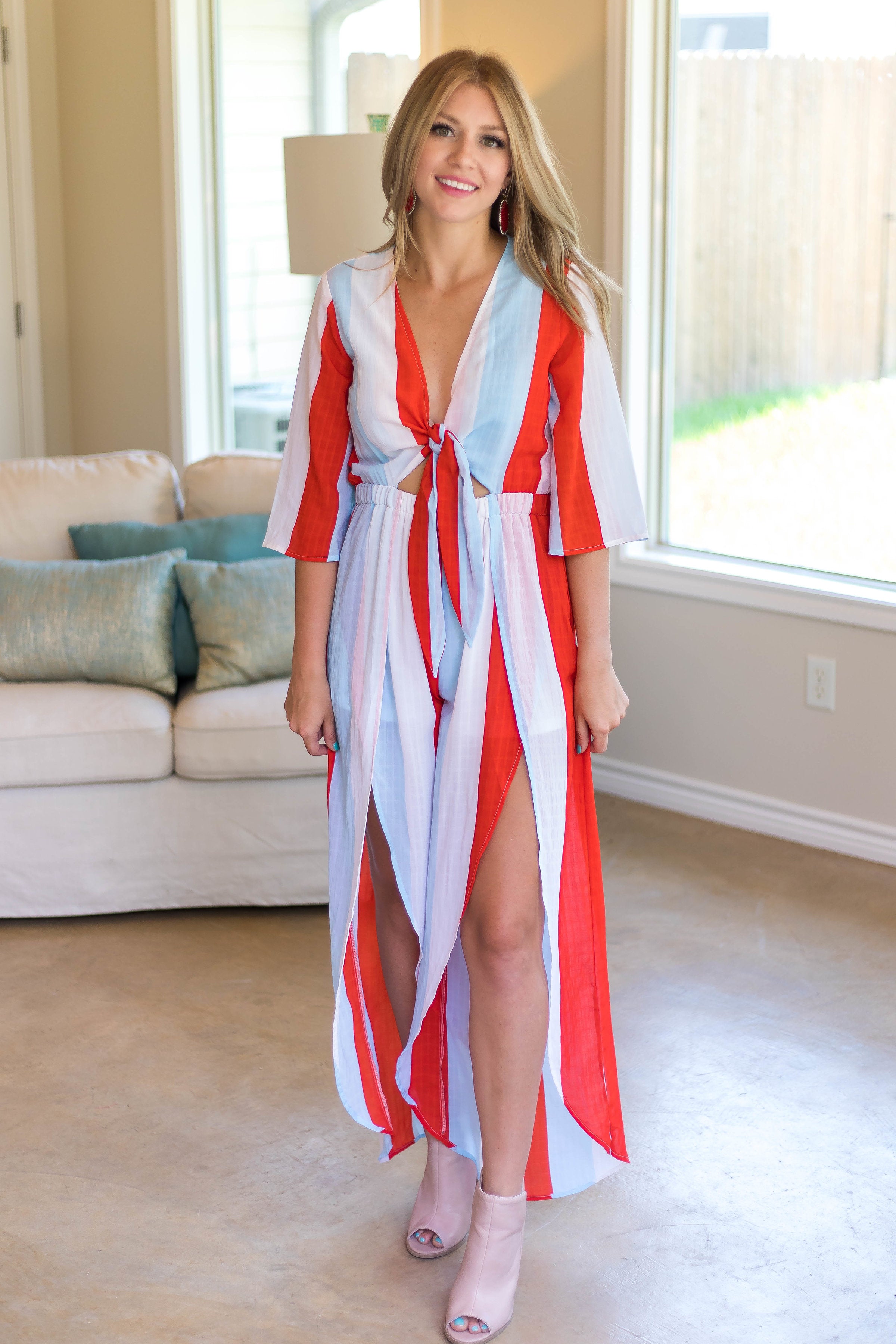 Join In On The Fun Multi Striped Jumpsuit - Giddy Up Glamour Boutique