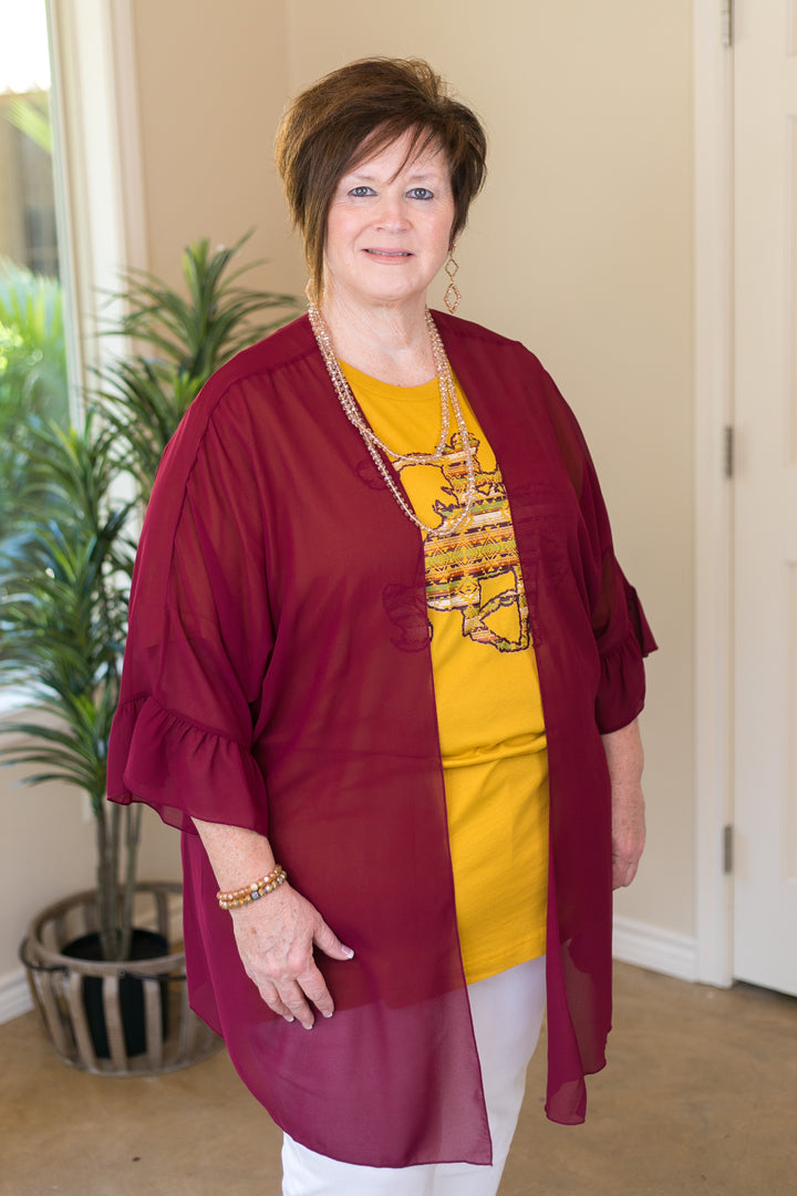 Ain't My First Rodeo Aztec Print Saddle Bronc Short Sleeve Tee Shirt in Mustard Yellow - Giddy Up Glamour Boutique