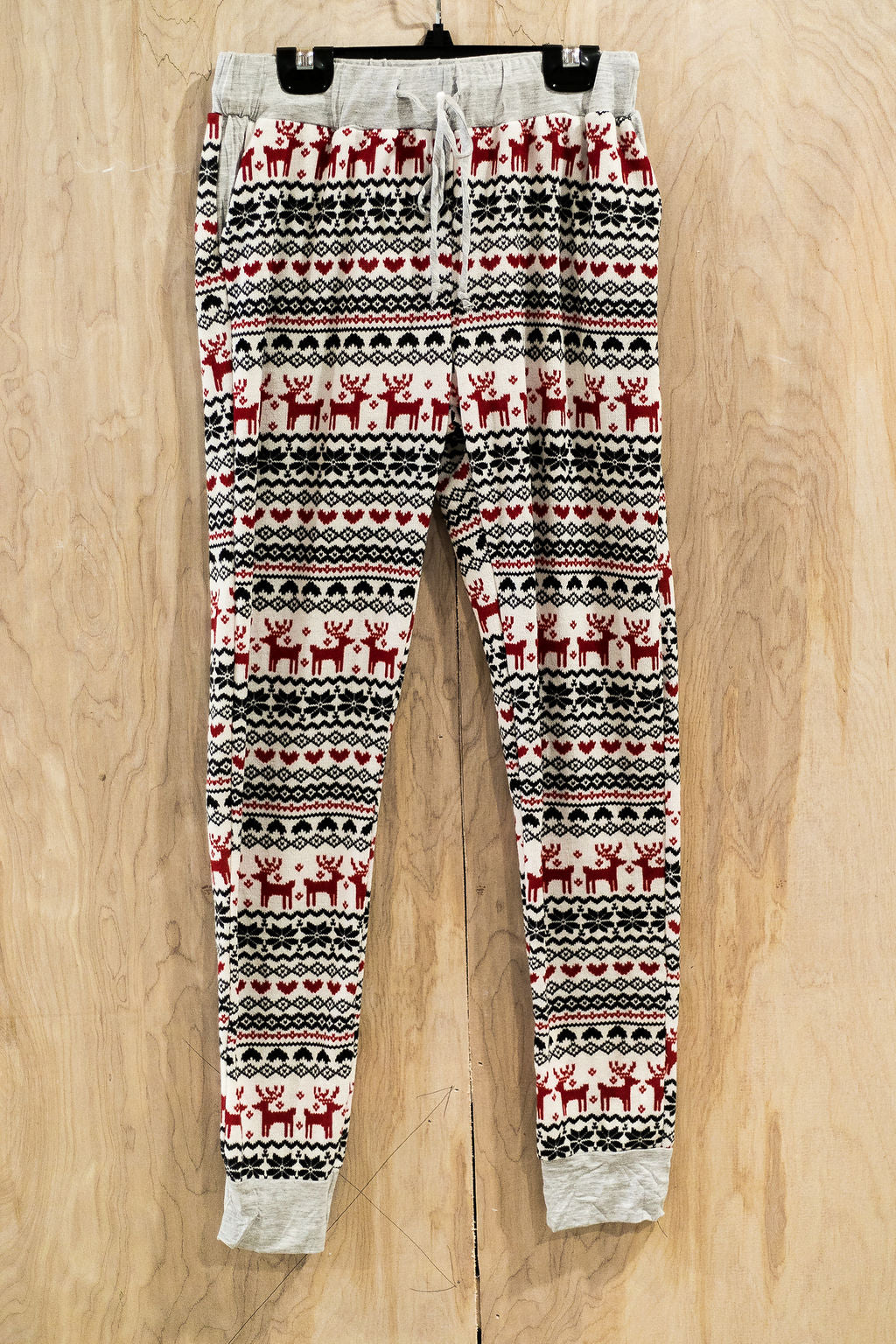Last Chance Size S & M | For The Win Lounge Jogger Pants with Drawstring Waist in Christmas Reindeer Pattern - Giddy Up Glamour Boutique