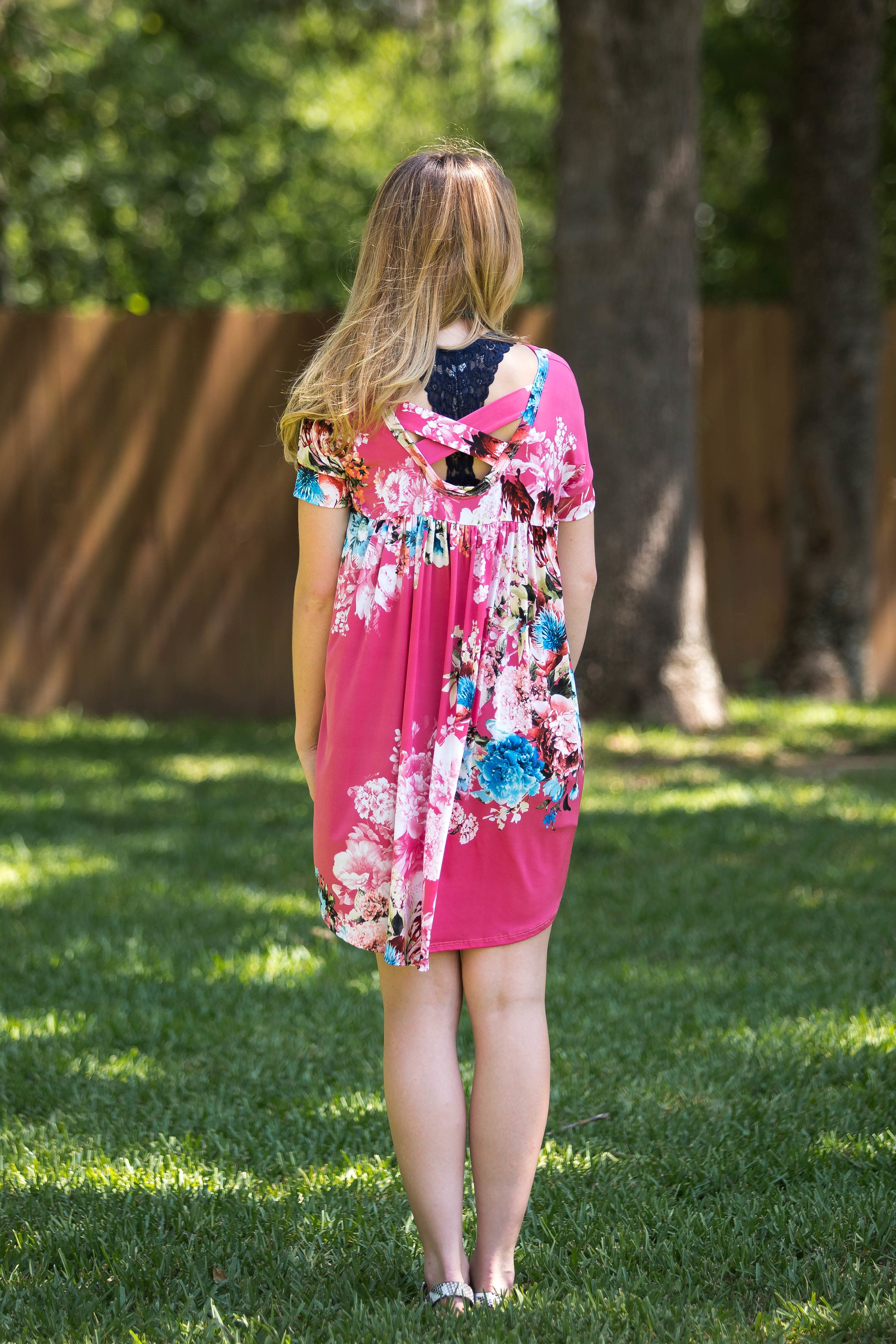Last Chance Size S & M | Something You Never Had Floral High-Low Tunic in Pink - Giddy Up Glamour Boutique