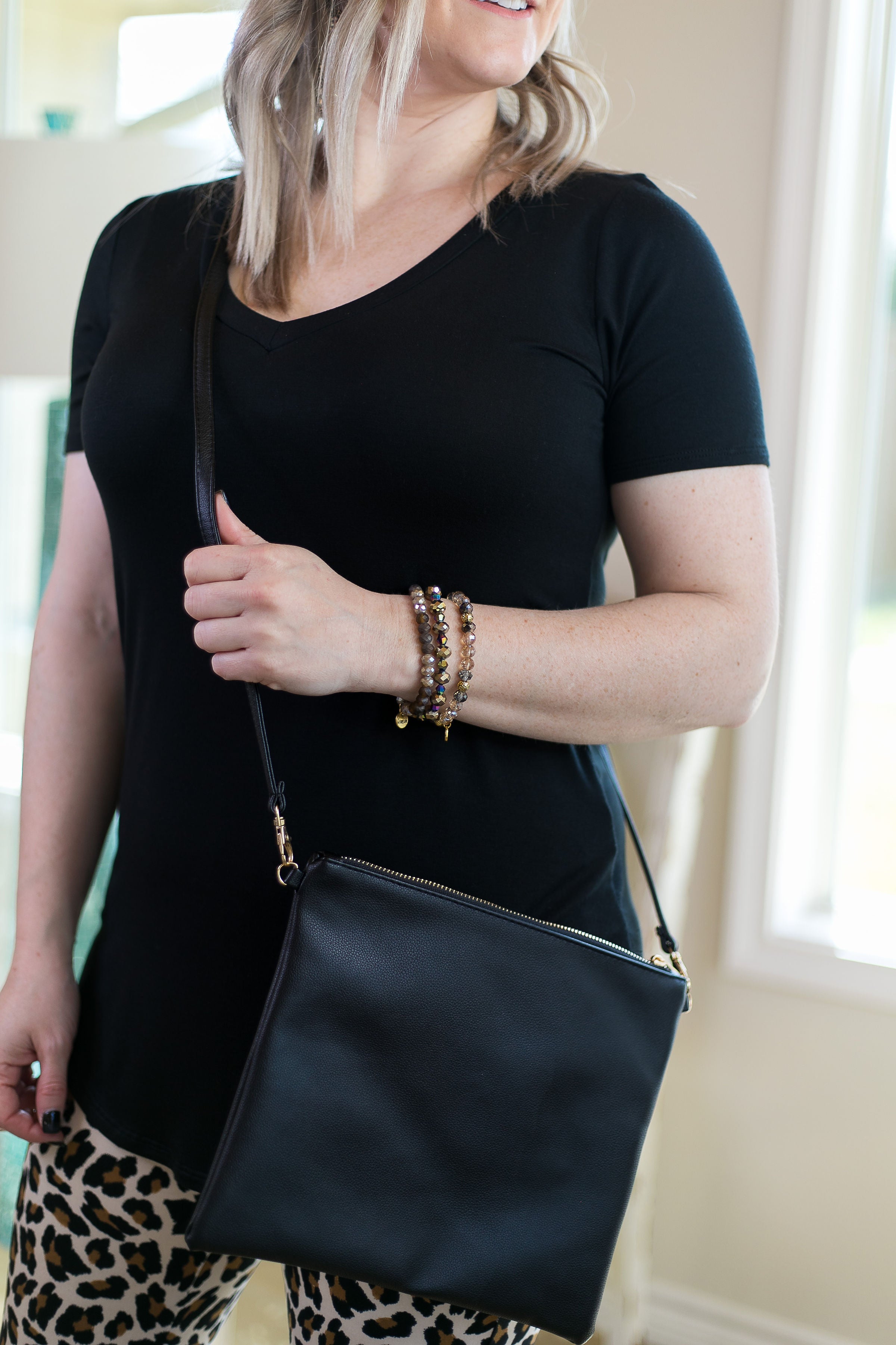 Something New Crossbody Purse in Black - Giddy Up Glamour Boutique