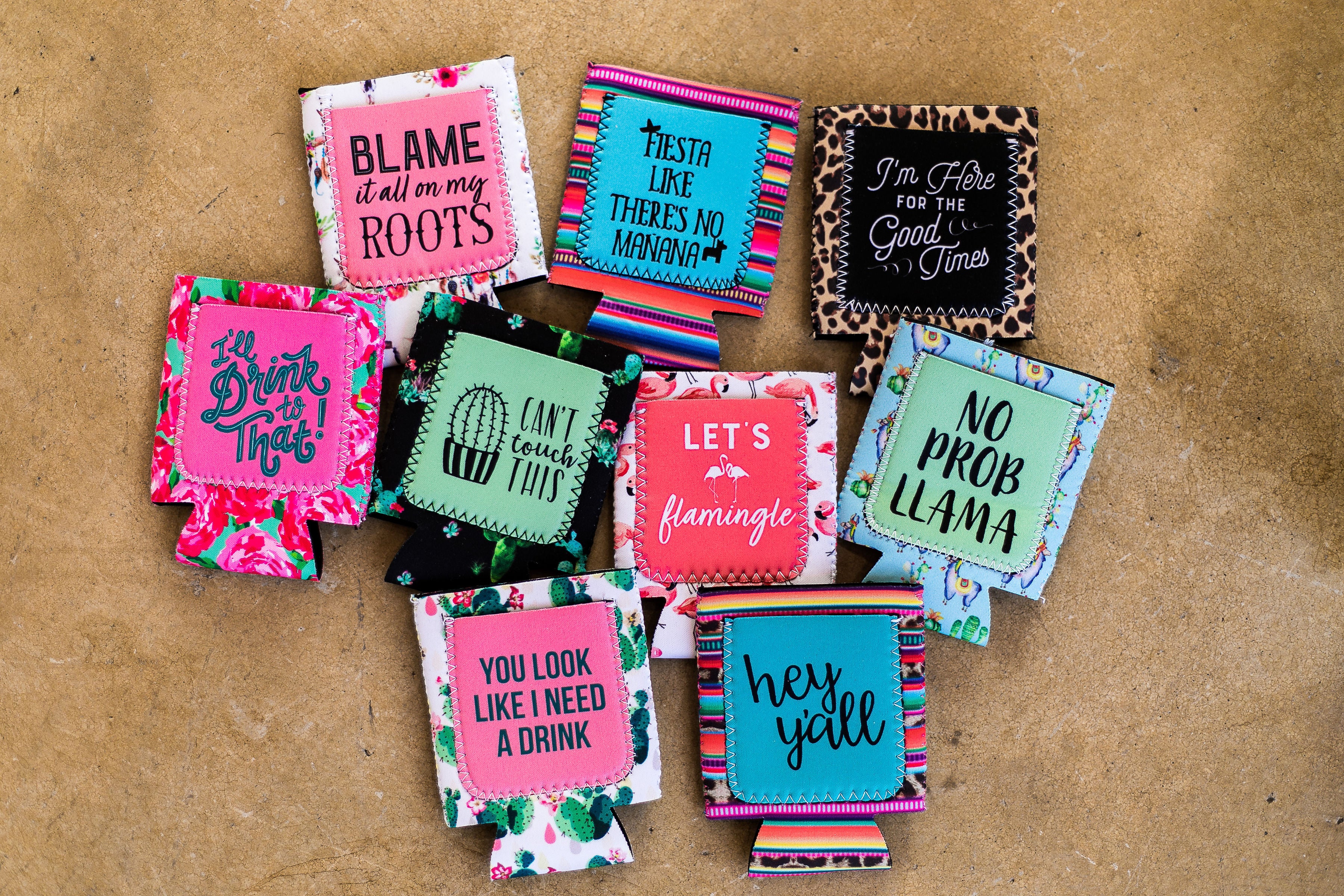 I'm Here for the Good Times Leopard Pocket Koozie - Giddy Up Glamour Boutique