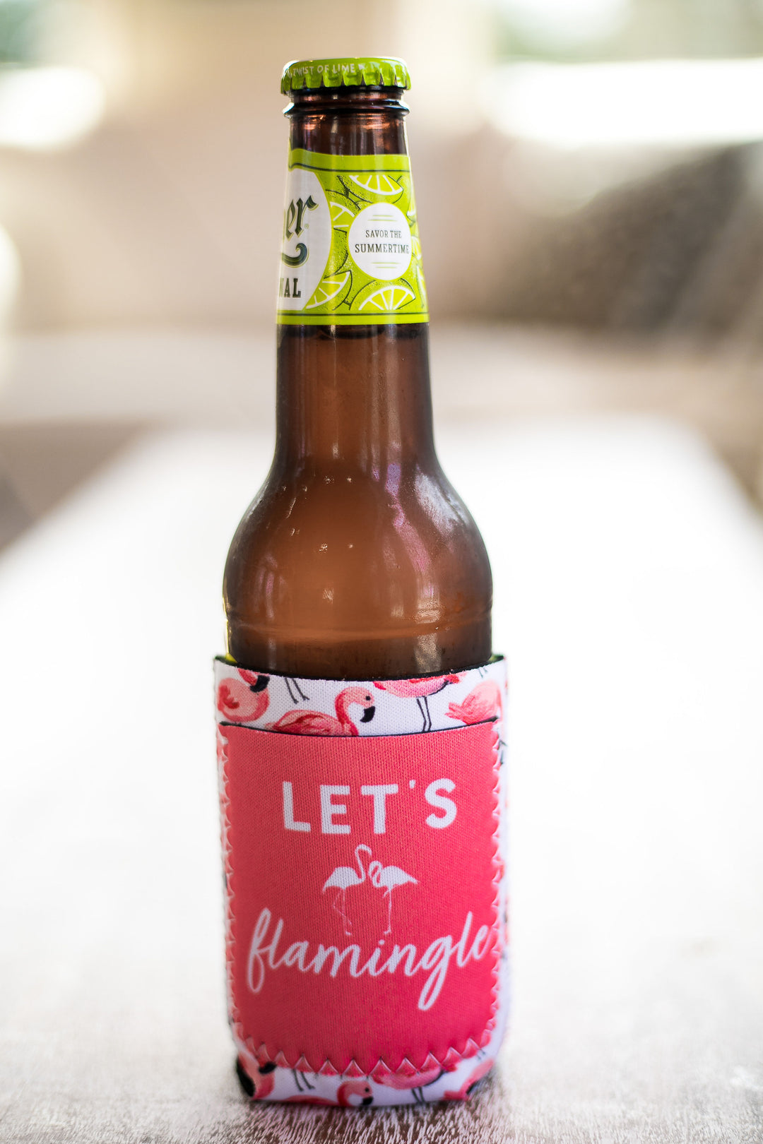 Let's Flamingle Flamingo Pocket Koozie - Giddy Up Glamour Boutique